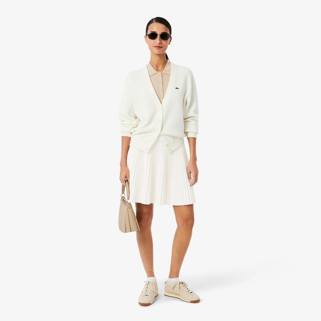 Váy Ngắn Lacoste Nữ Dáng Chữ A Có Lưới Xếp Ly