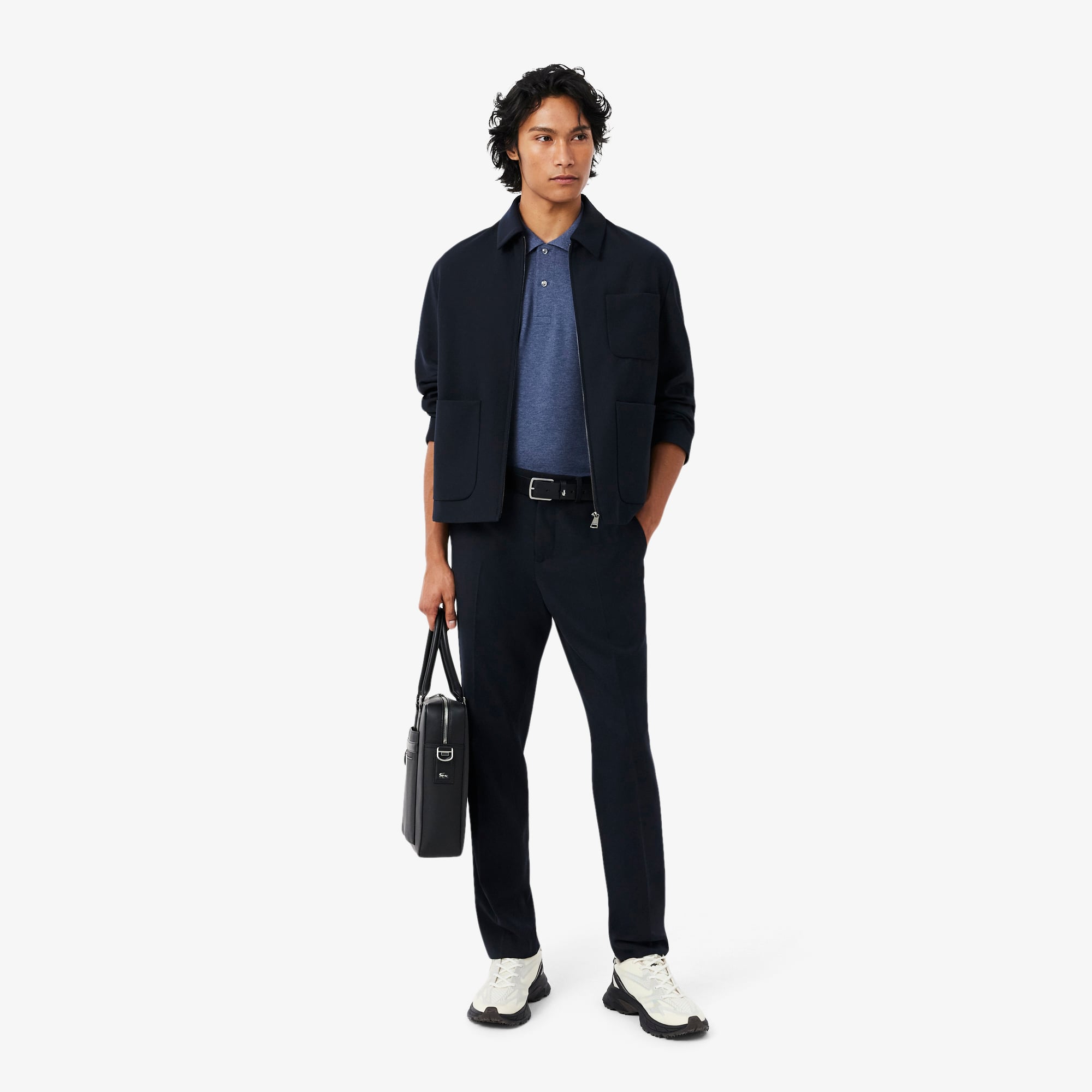 Áo Polo Lacoste Nam L.12.12 Marl Dáng Cổ Điển