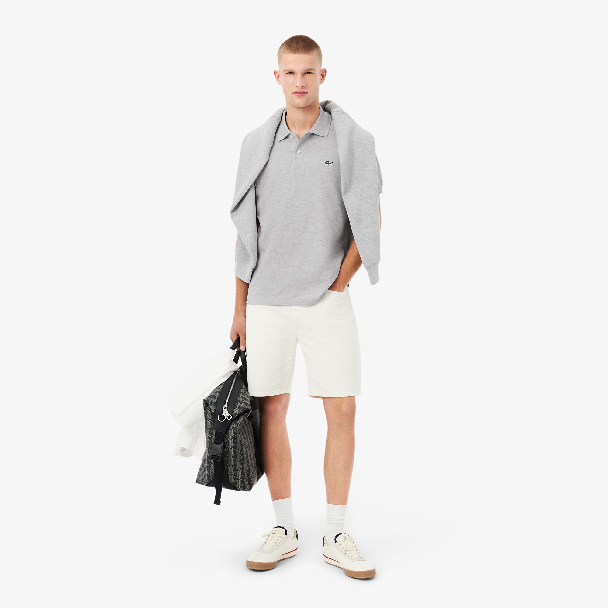 Áo Polo Lacoste Nam L.12.12 Marl Dáng Cổ Điển