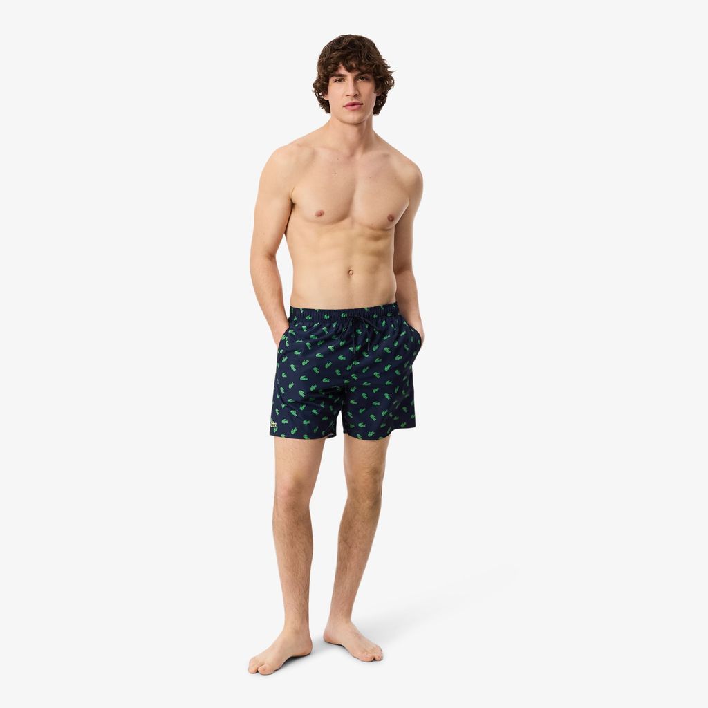 Quần Bơi Trunk Lacoste Nam Độ Dài Trung Bình In Hình Cá Sấu