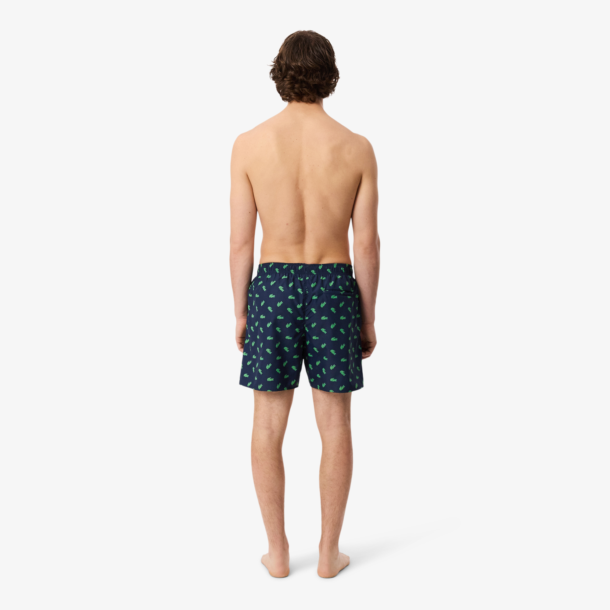 Quần Bơi Trunk Lacoste Nam Độ Dài Trung Bình In Hình Cá Sấu