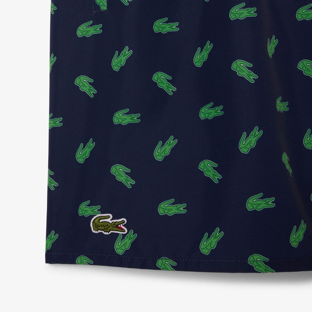 Quần Bơi Trunk Lacoste Nam Độ Dài Trung Bình In Hình Cá Sấu