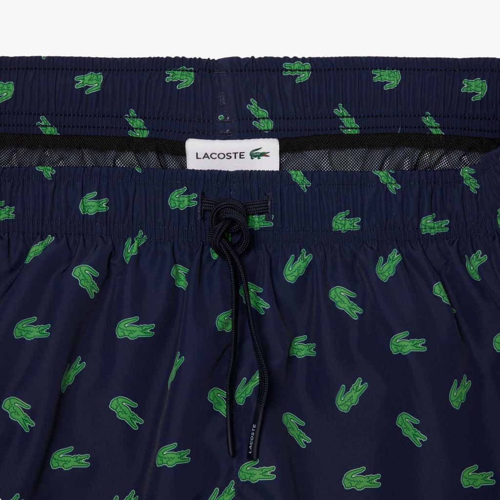 Quần Bơi Trunk Lacoste Nam Độ Dài Trung Bình In Hình Cá Sấu
