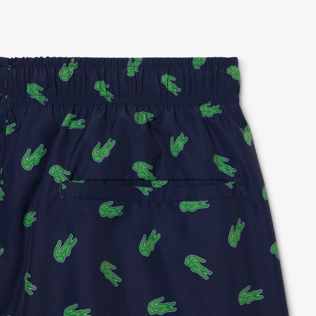 Quần Bơi Trunk Lacoste Nam Độ Dài Trung Bình In Hình Cá Sấu