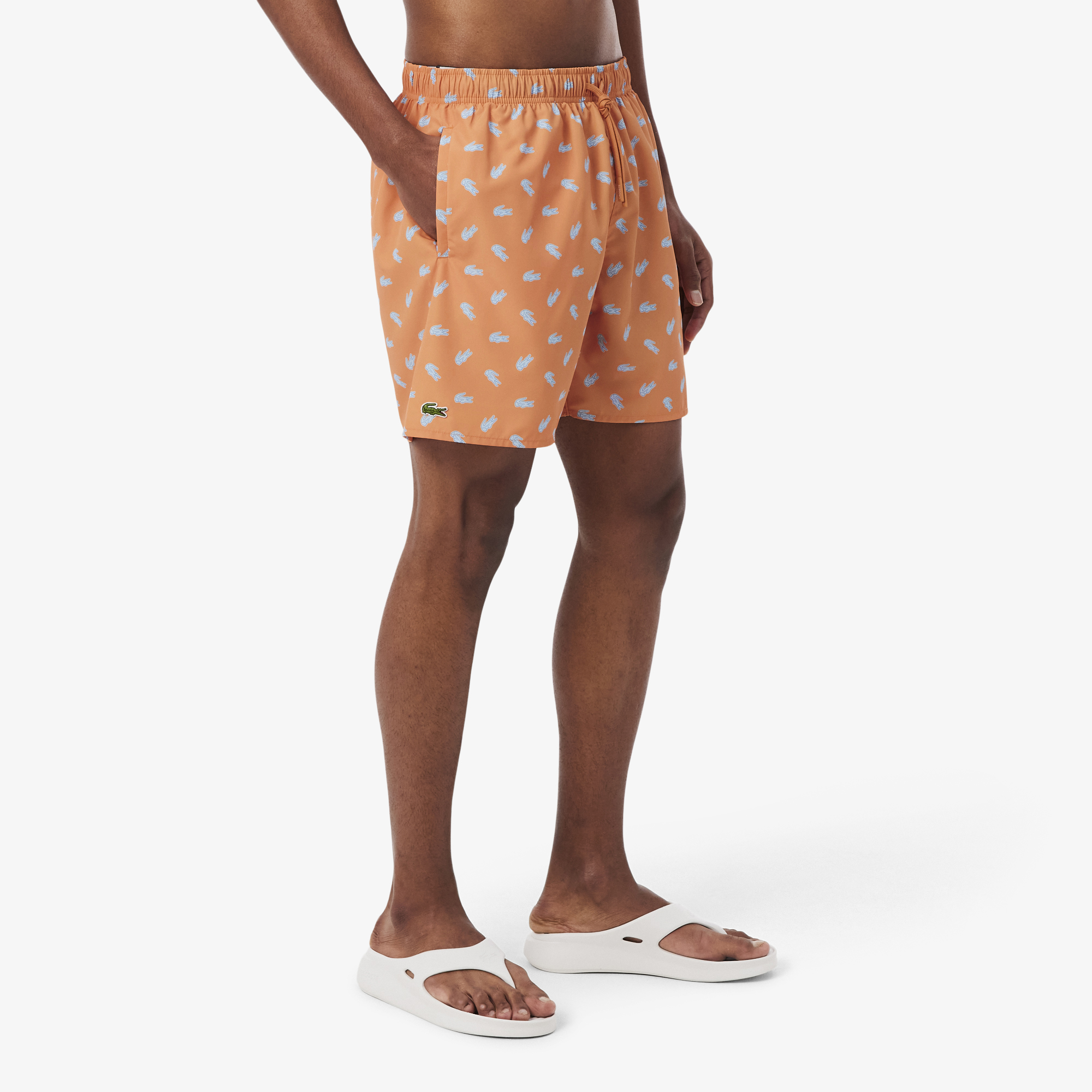 Quần Bơi Trunk Lacoste Nam Độ Dài Trung Bình In Hình Cá Sấu