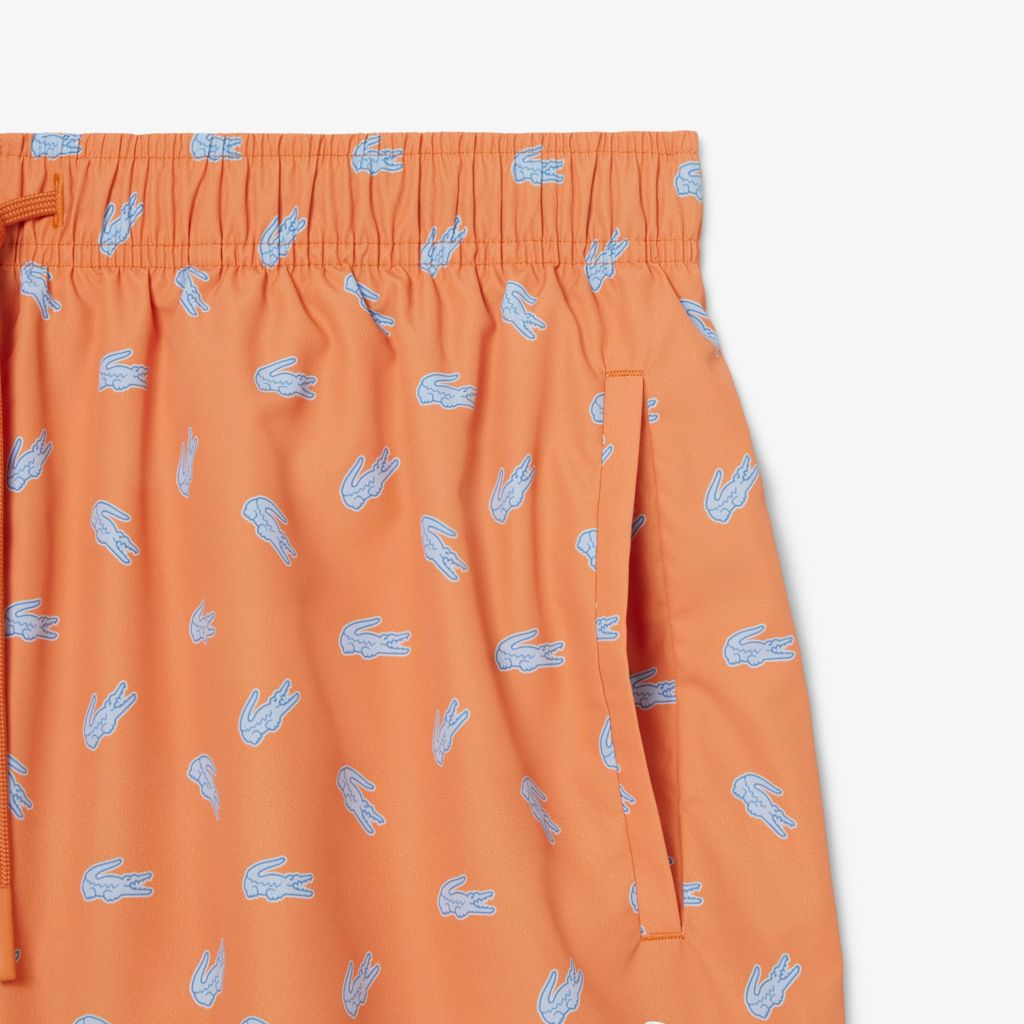 Quần Bơi Trunk Lacoste Nam Độ Dài Trung Bình In Hình Cá Sấu