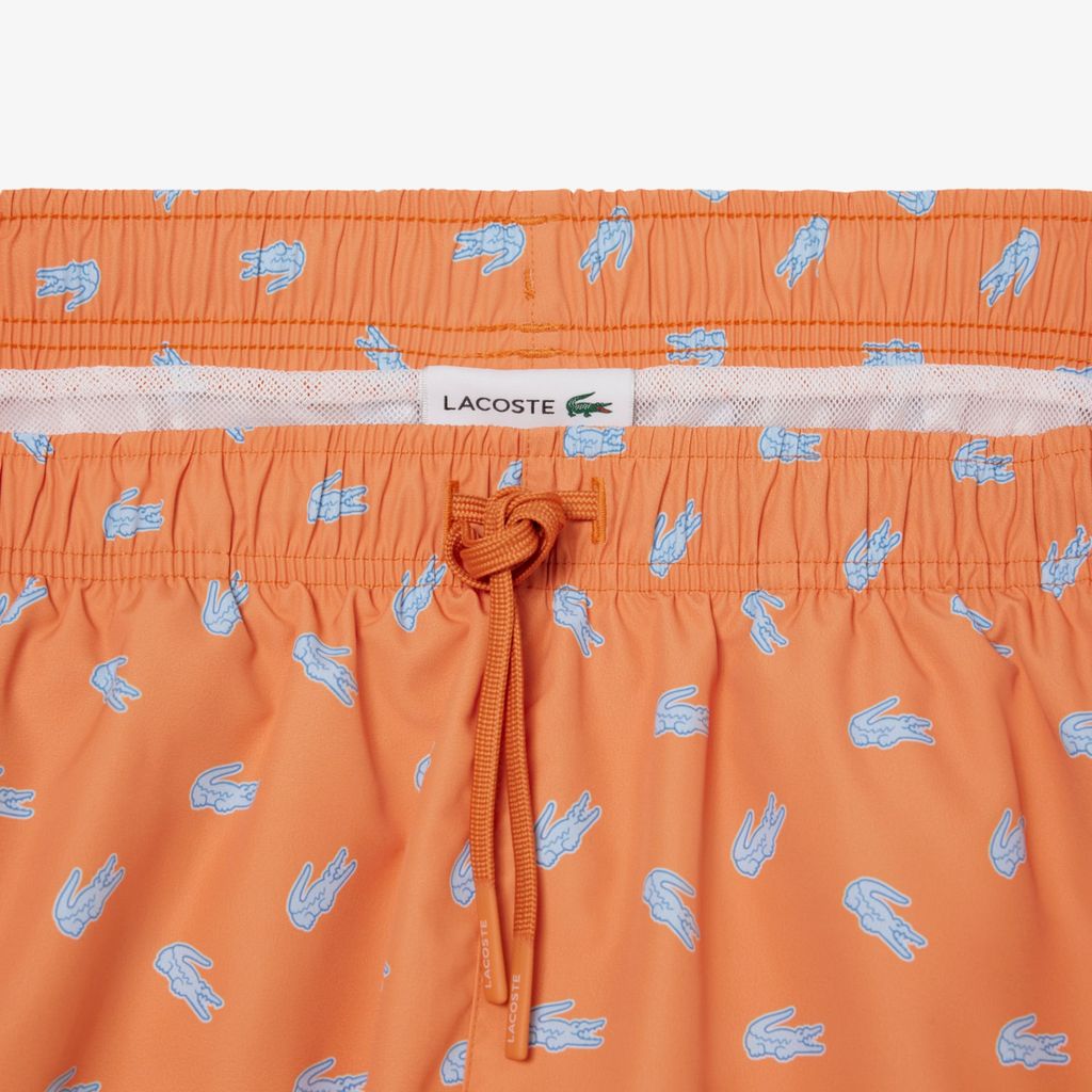 Quần Bơi Trunk Lacoste Nam Độ Dài Trung Bình In Hình Cá Sấu