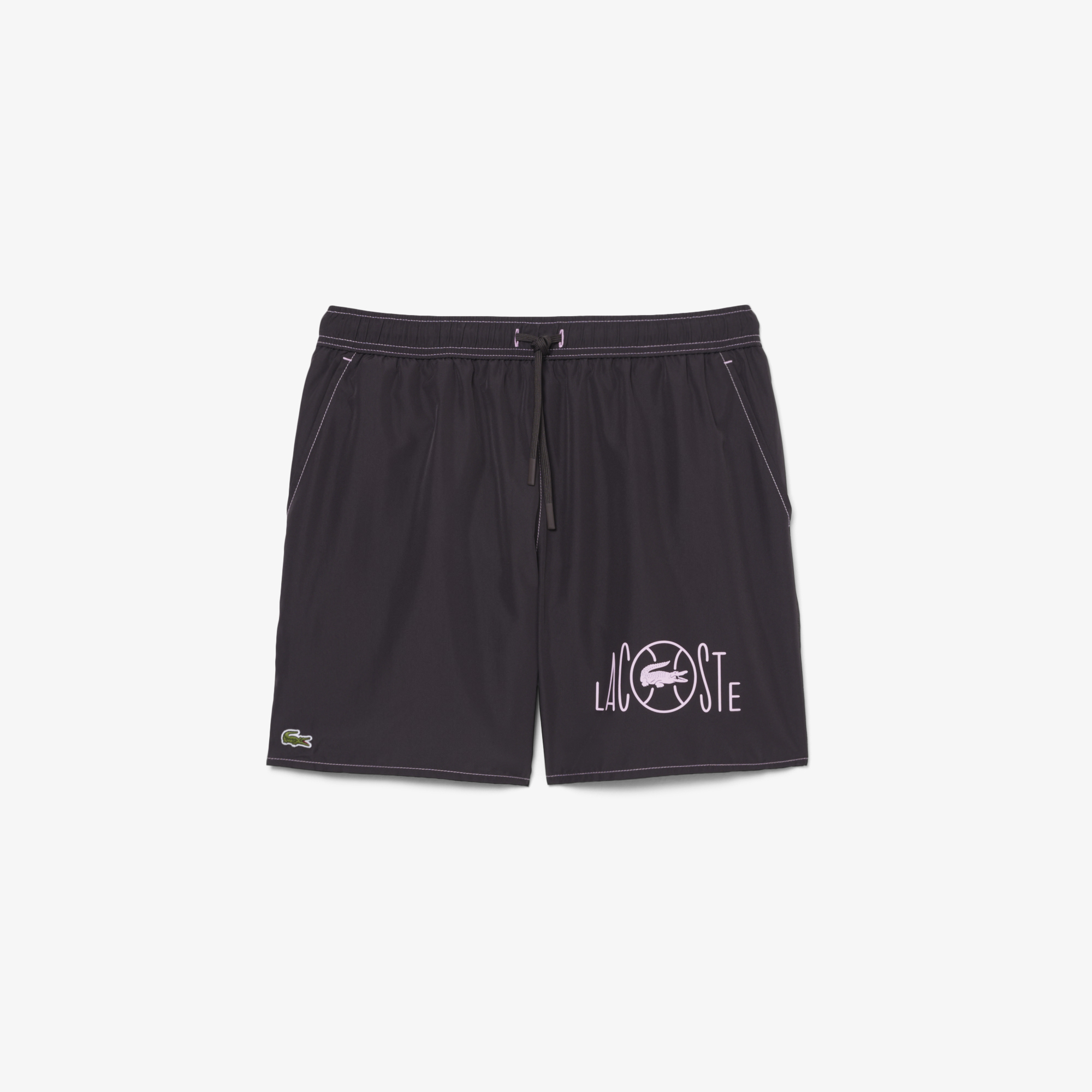 Quần Bơi Lacoste Nam In Họa Tiết Tennis Độ Dài Trung Bình