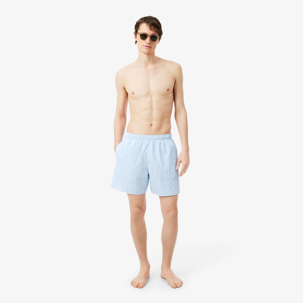 Quần Bơi Trunk Lacoste Nam Kẻ Sọc Độ Dài Trung Bình