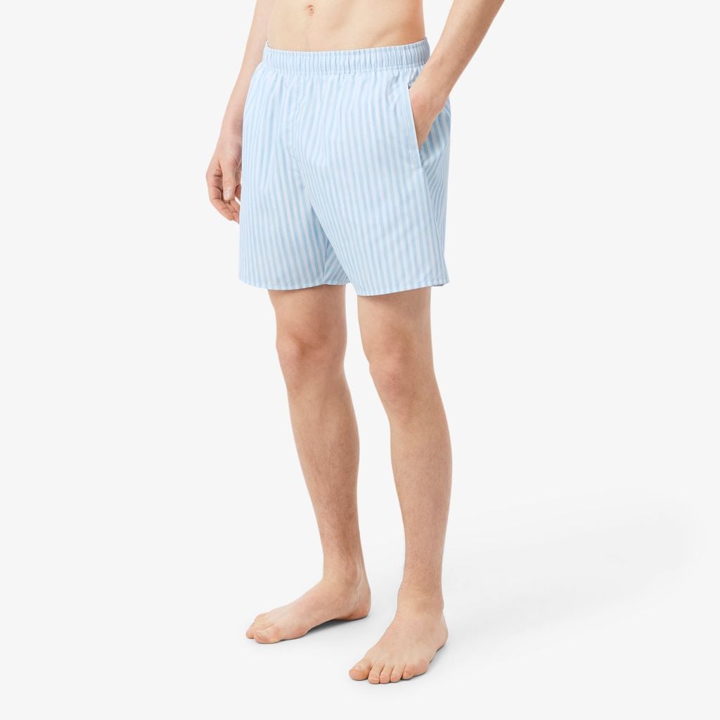 Quần Bơi Trunk Lacoste Nam Kẻ Sọc Độ Dài Trung Bình