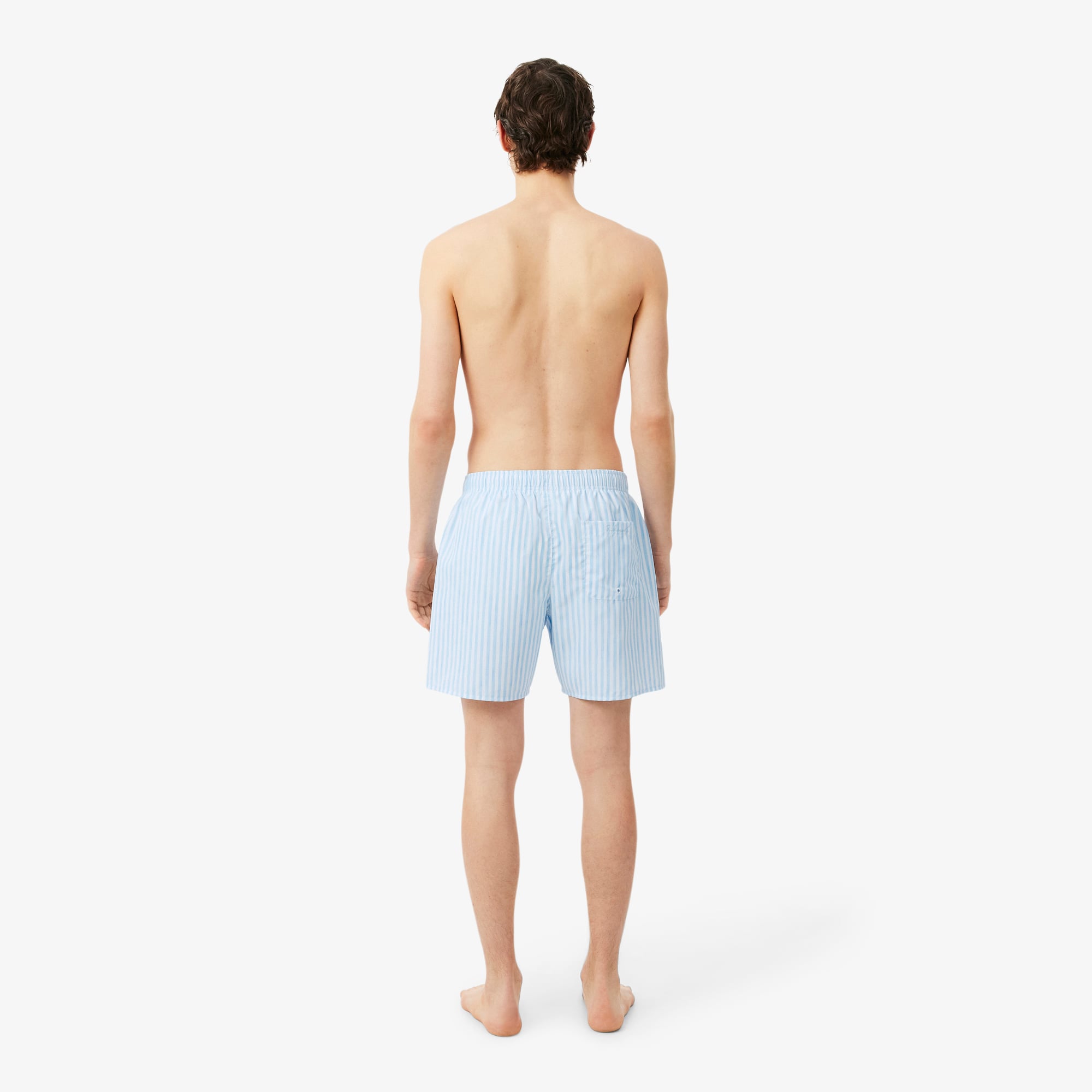 Quần Bơi Trunk Lacoste Nam Kẻ Sọc Độ Dài Trung Bình