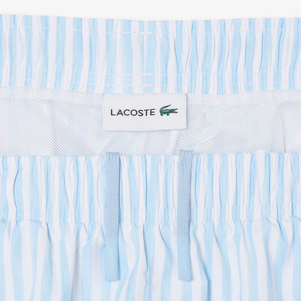 Quần Bơi Trunk Lacoste Nam Kẻ Sọc Độ Dài Trung Bình