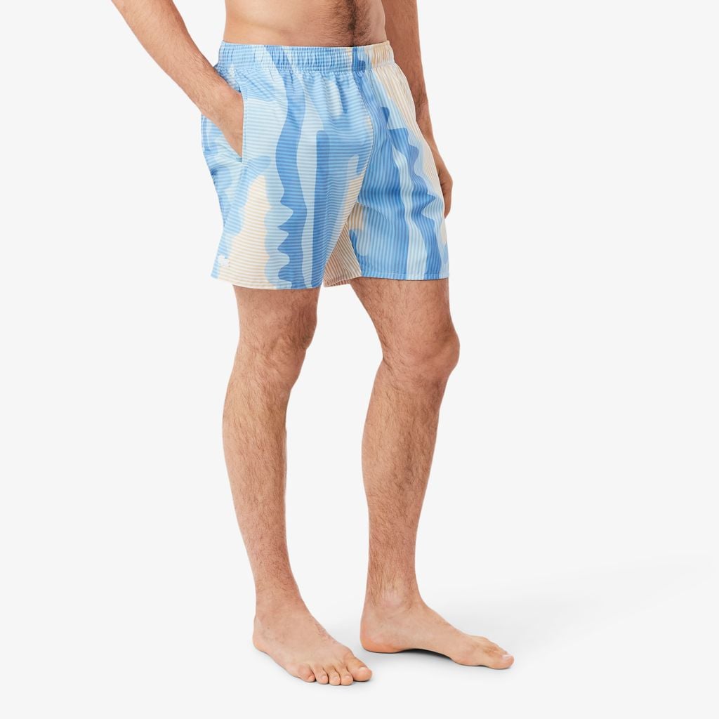 Quần Bơi Trunk Lacoste Nam Kẻ Sọc Độ Dài Trung Bình