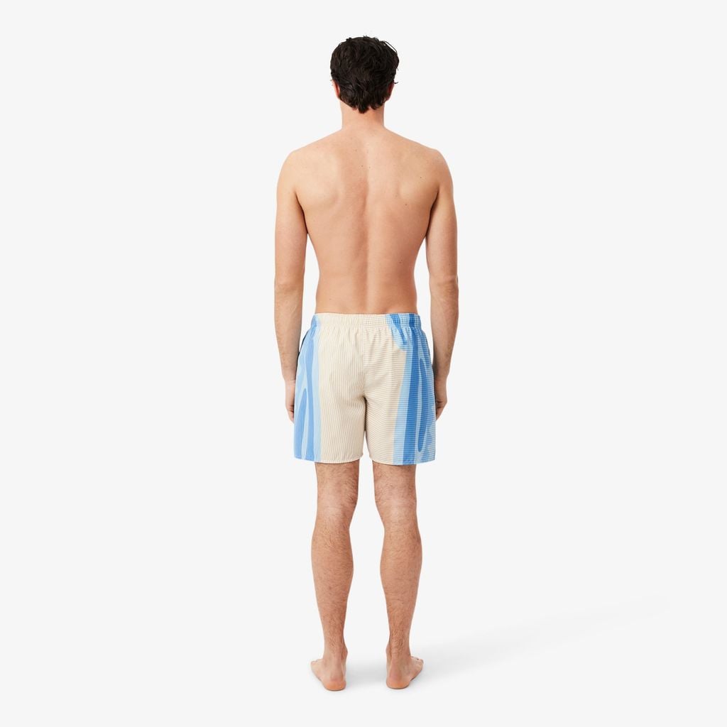 Quần Bơi Trunk Lacoste Nam Kẻ Sọc Độ Dài Trung Bình