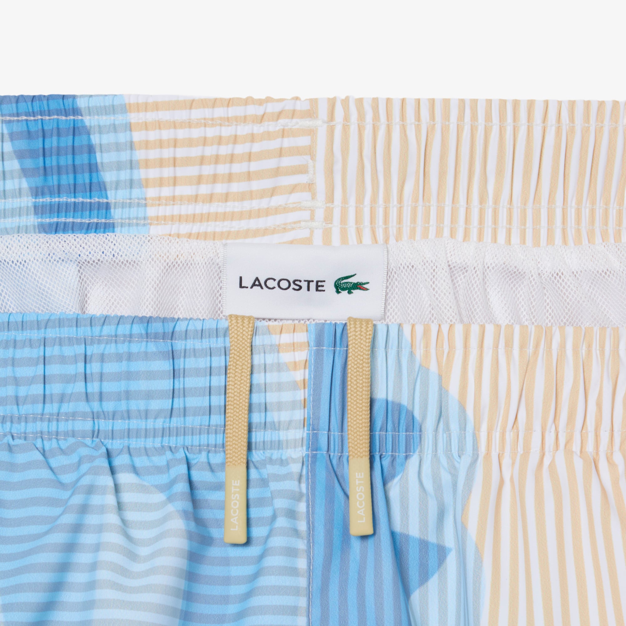 Quần Bơi Trunk Lacoste Nam Kẻ Sọc Độ Dài Trung Bình