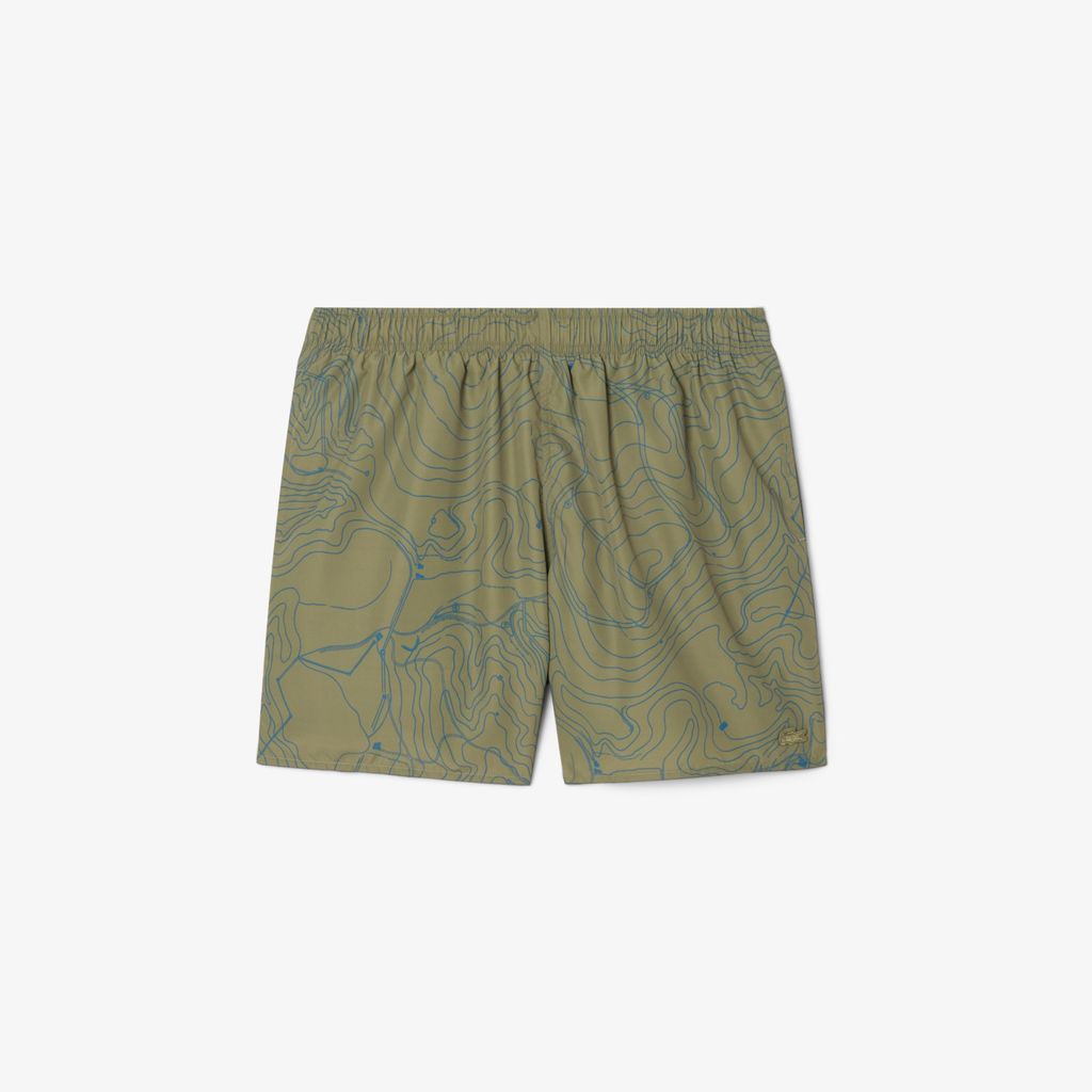 Quần Bơi Lacoste Nam In Họa Tiết Dài Vừa Phải