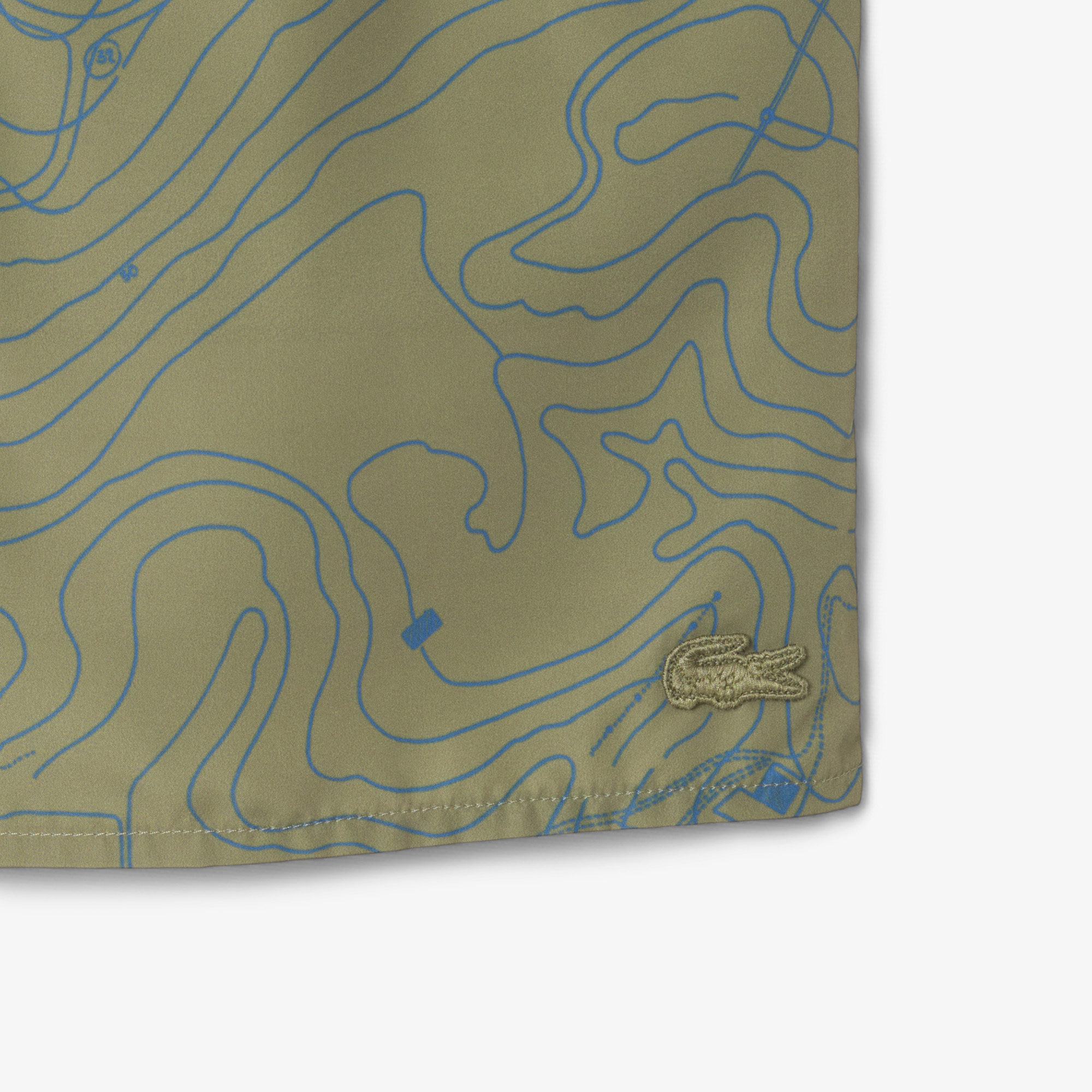 Quần Bơi Lacoste Nam In Họa Tiết Dài Vừa Phải