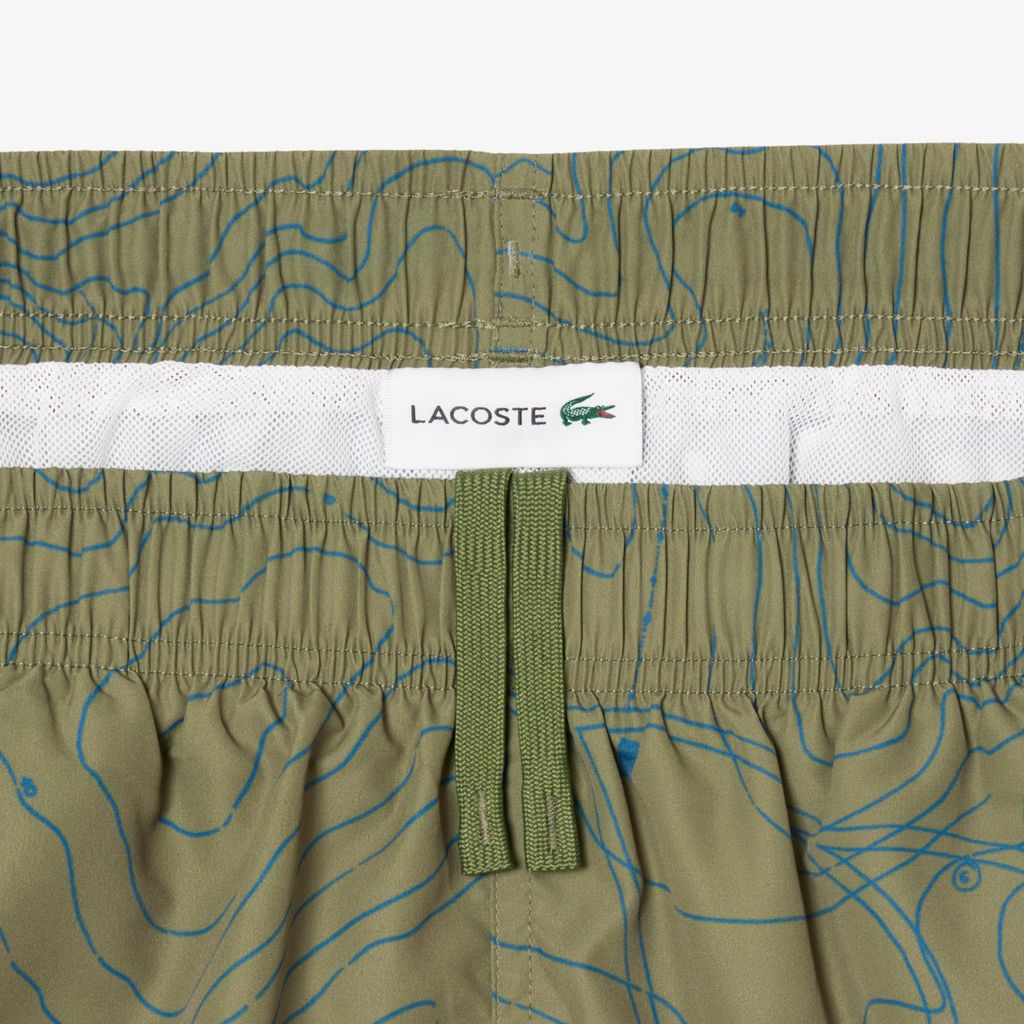 Quần Bơi Lacoste Nam In Họa Tiết Dài Vừa Phải