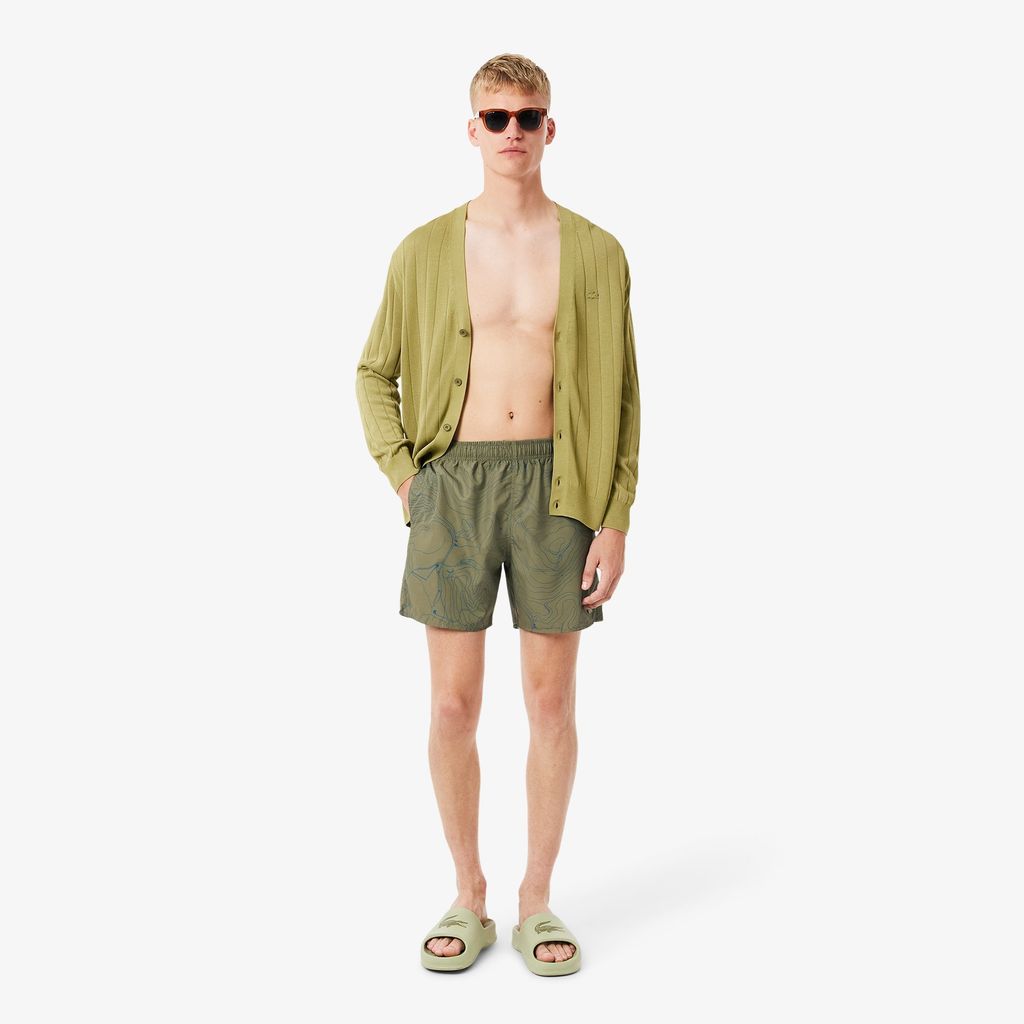 Quần Bơi Lacoste Nam In Họa Tiết Dài Vừa Phải