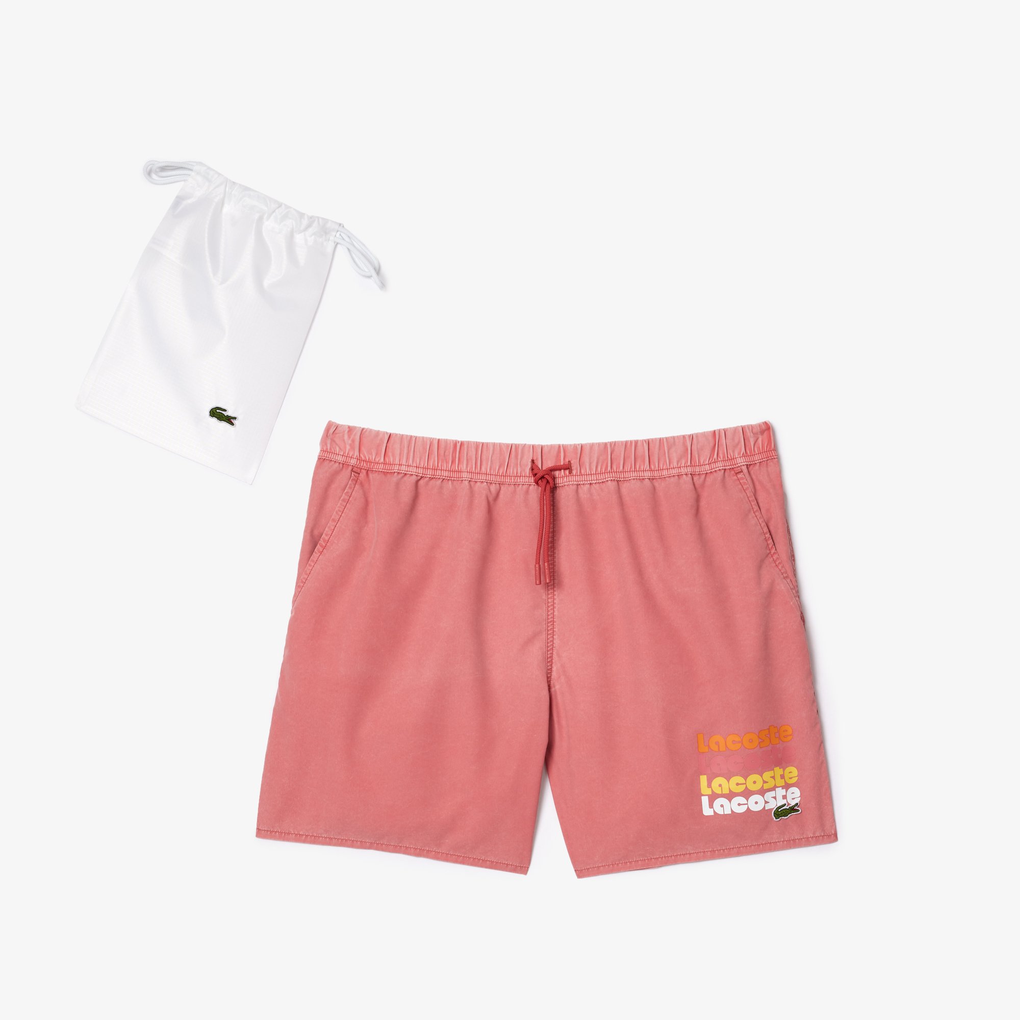 Quần Bơi Lacoste Nam Dài Vừa Phải Hiệu Ứng Wash