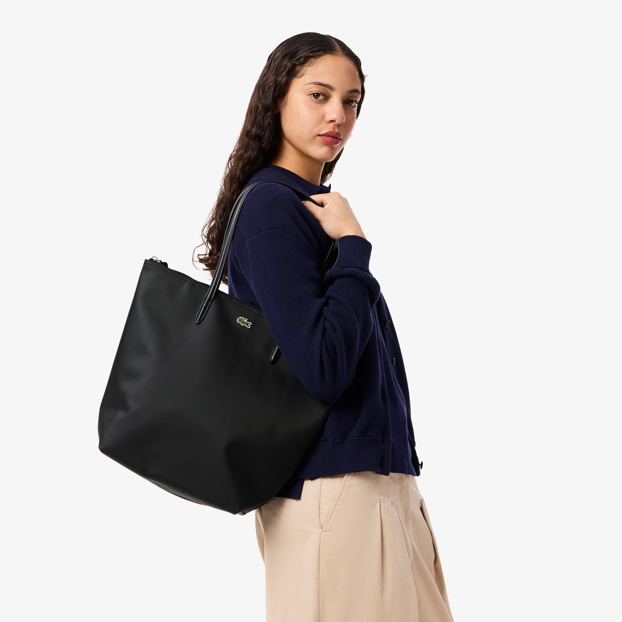 Túi Tote Lacoste Nữ L.12.12 Concept Đứng Dáng