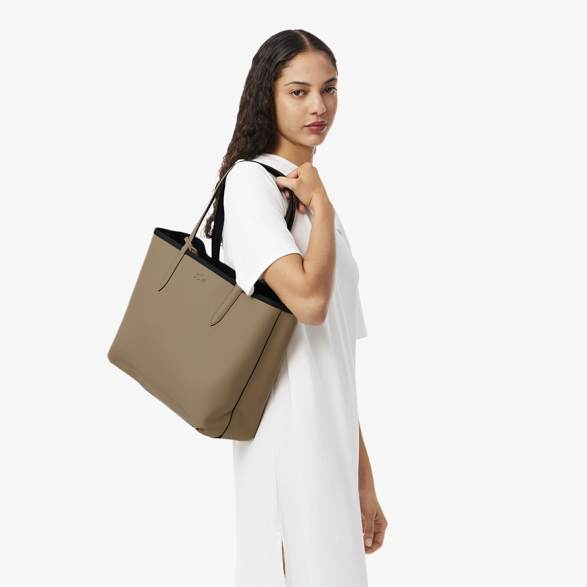 Túi Tote Lacoste Nữ Anna Có Thể Đảo Ngược Kèm Túi