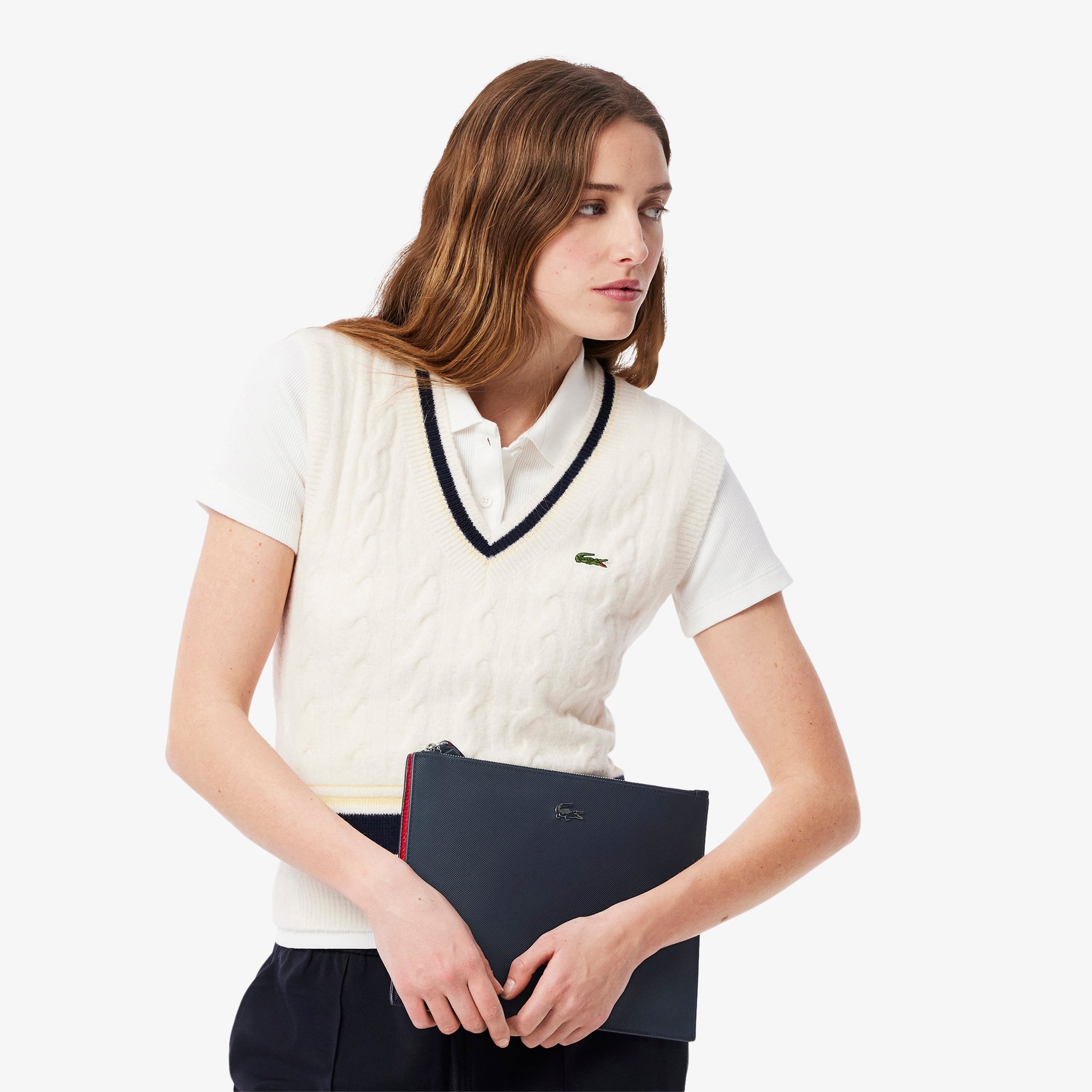 Ví Cầm Tay Lacoste Nữ Anna Canvas