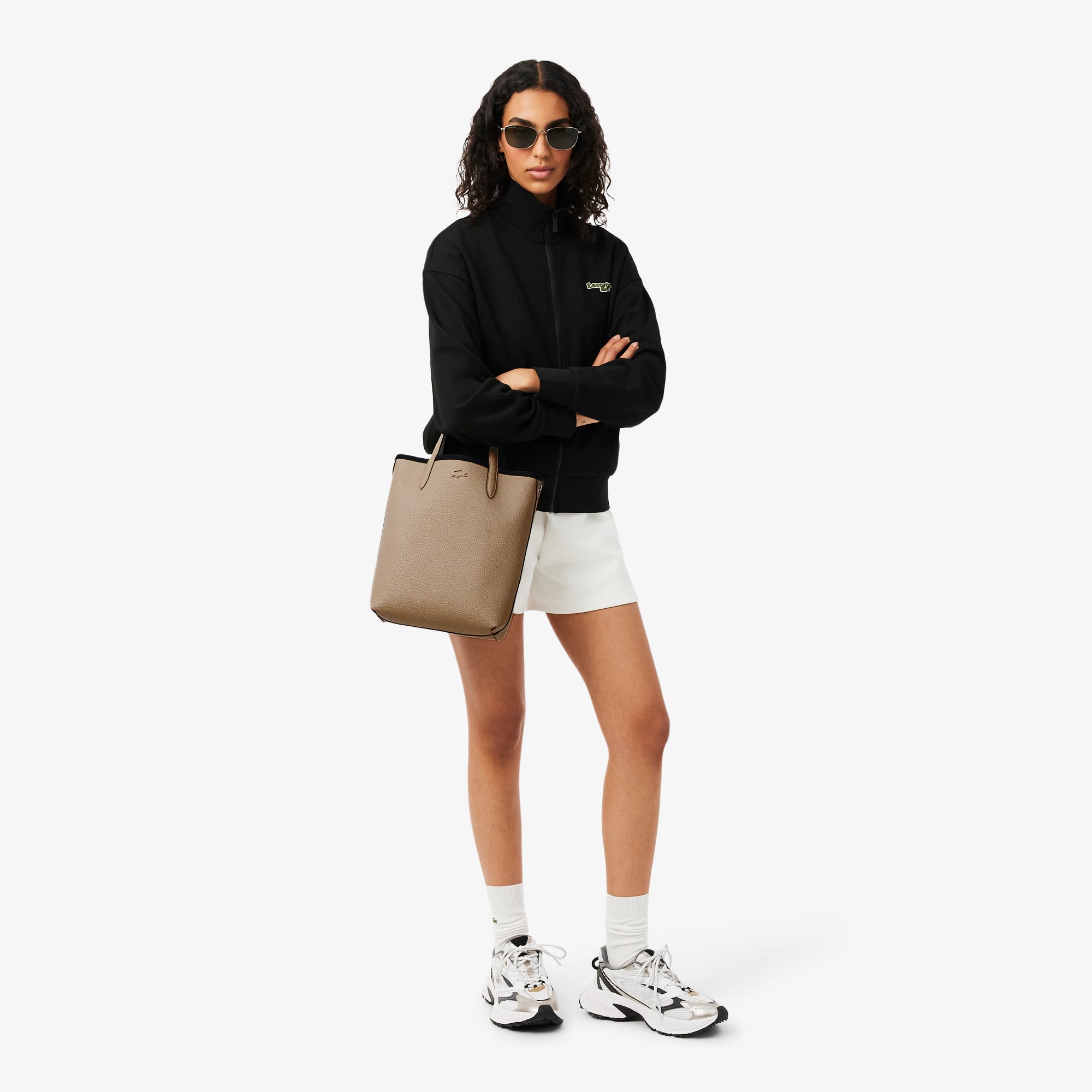 Túi Xách Lacoste Nữ Anna Chất Liệu Coated Canvas Có Thể Lộn Mặt Trái