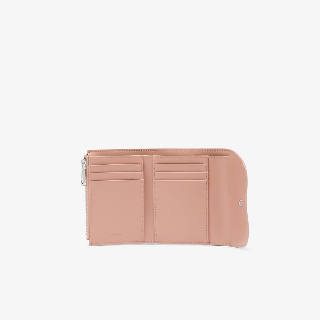 Ví Lacoste Nữ Lora Có Khóa Kéo Chất Liệu Da