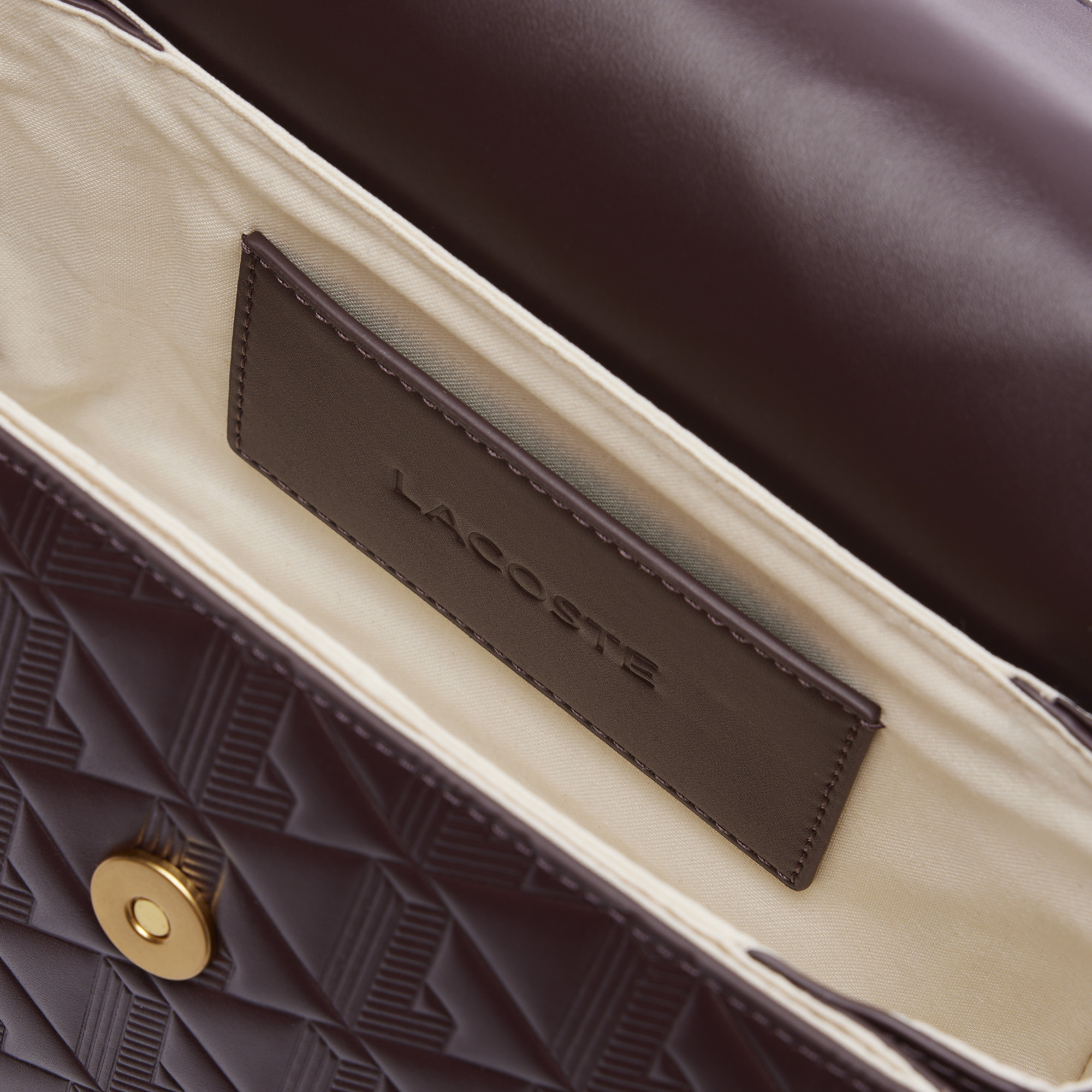 Túi Đeo Vai Lacoste Nữ Maheki Dập Nổi Chất Liệu Da