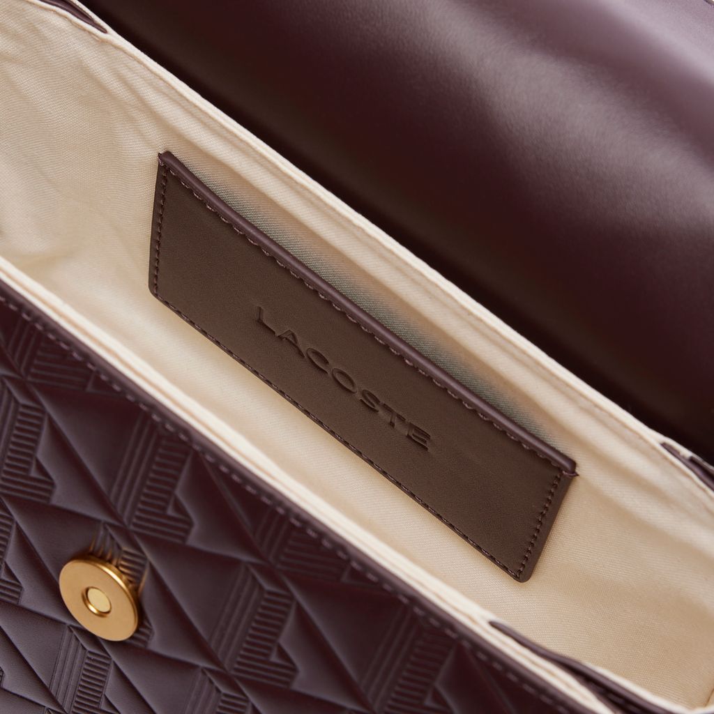 Túi Đeo Vai Lacoste Nữ Maheki Dập Nổi Chất Liệu Da