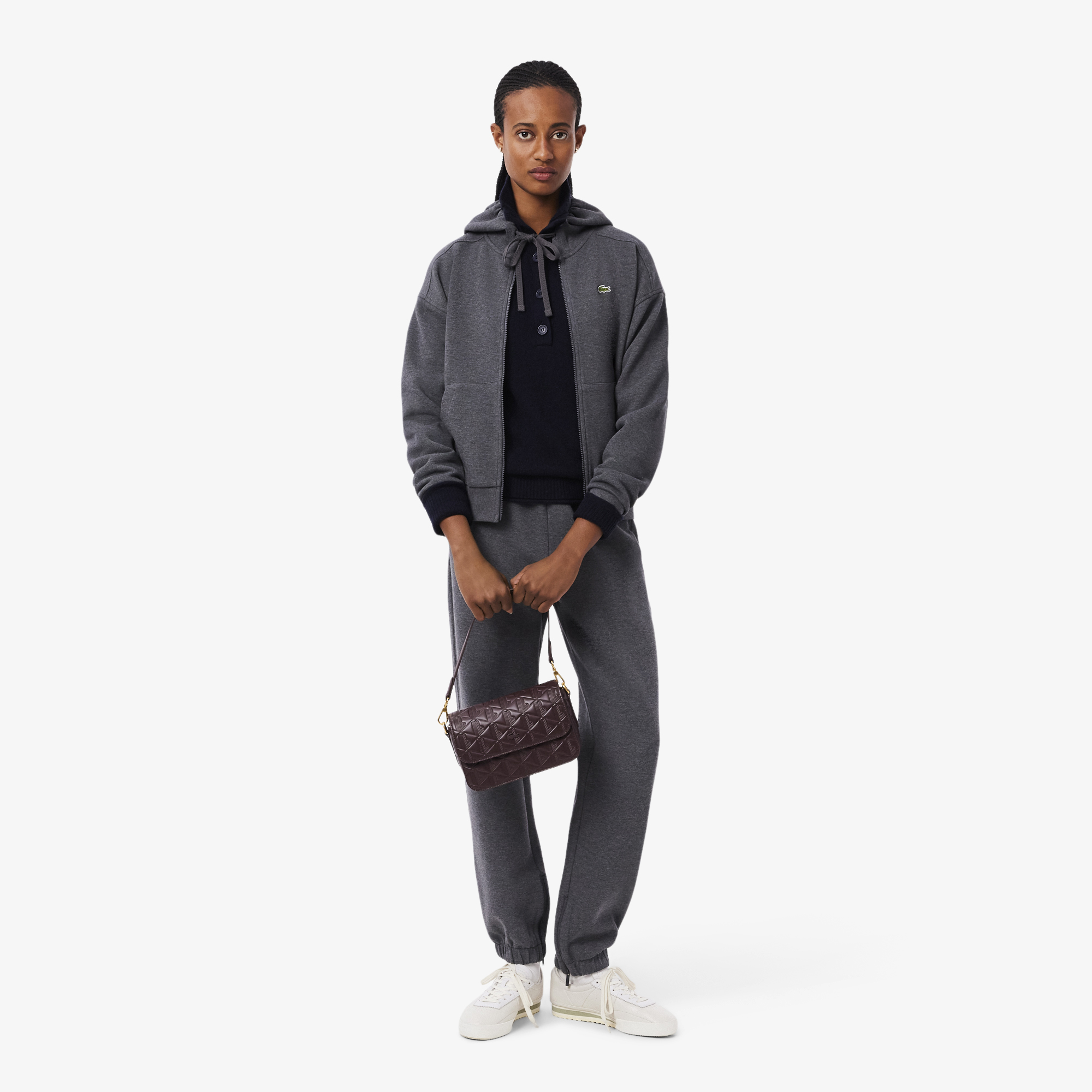 Túi Đeo Vai Lacoste Nữ Maheki Dập Nổi Chất Liệu Da