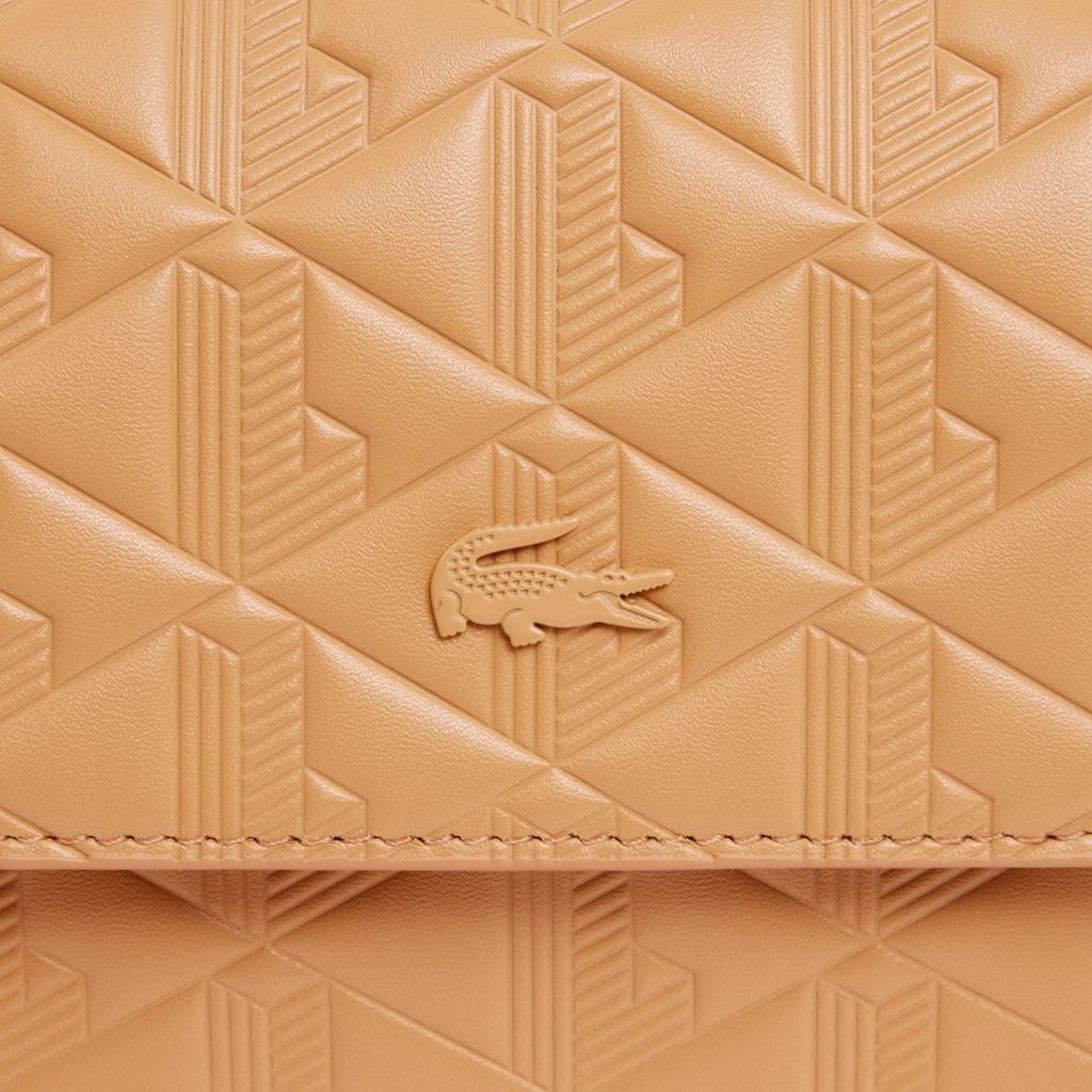 Túi Đeo Vai Lacoste Nữ Maheki Dập Nổi Chất Liệu Da