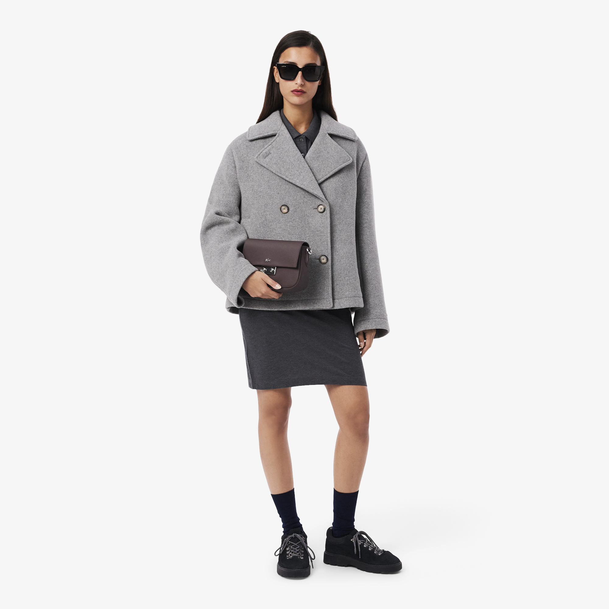 Túi Đeo Chéo Lacoste Nữ Daily City  Có Nắp Đóng