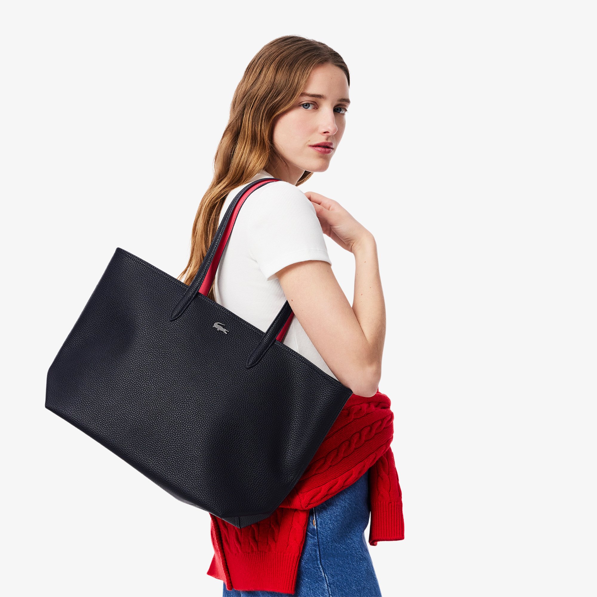 Túi Tote Lacoste Nữ Anna Có Khóa Kéo