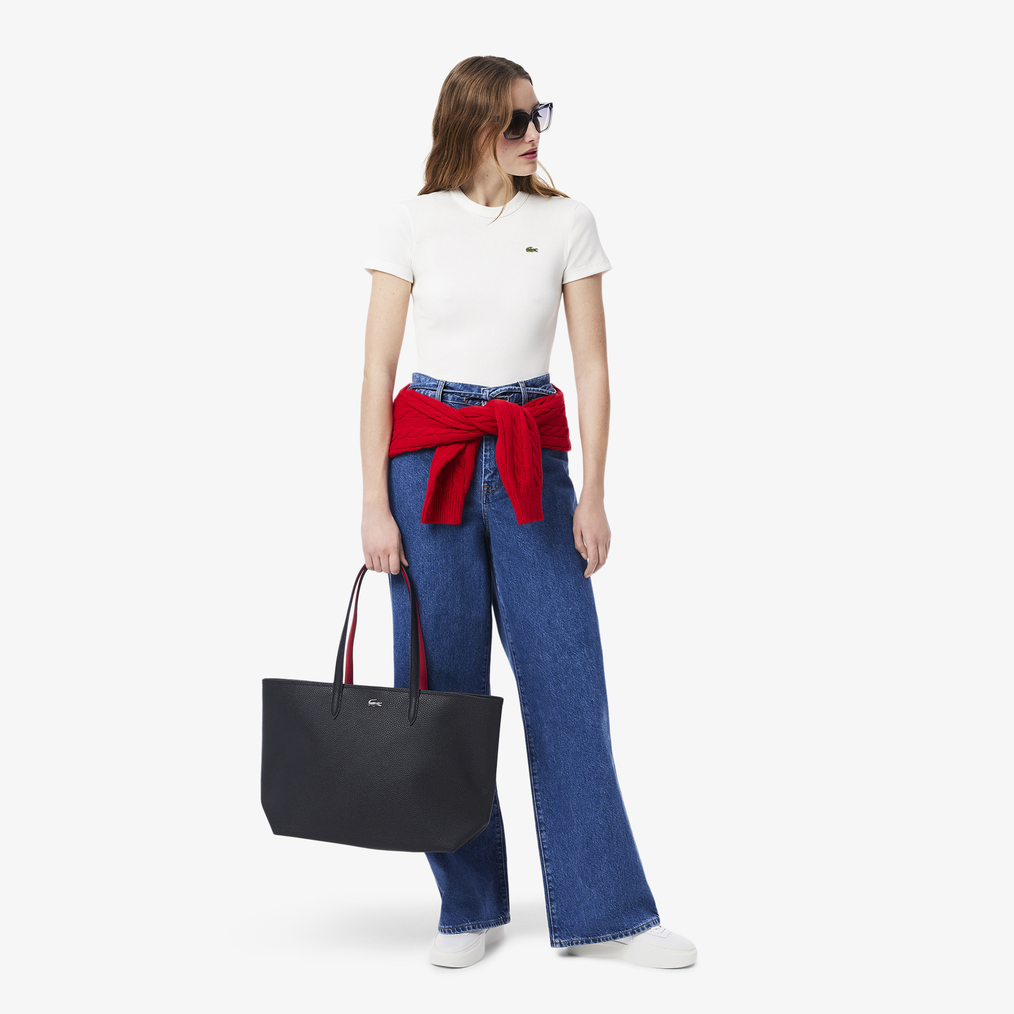 Túi Tote Lacoste Nữ Anna Có Khóa Kéo