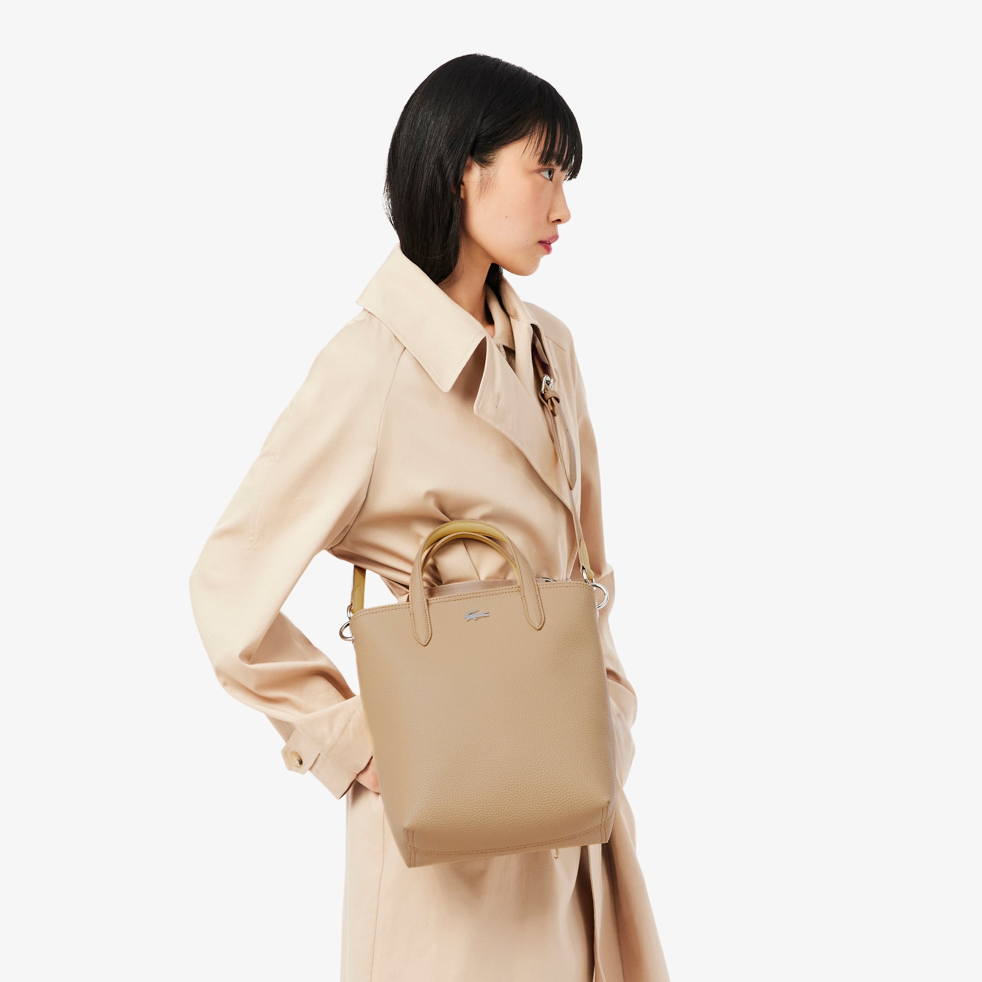 Tote Túi Tote Lacoste Nữ Anna Hai Mặt Dáng Đứng