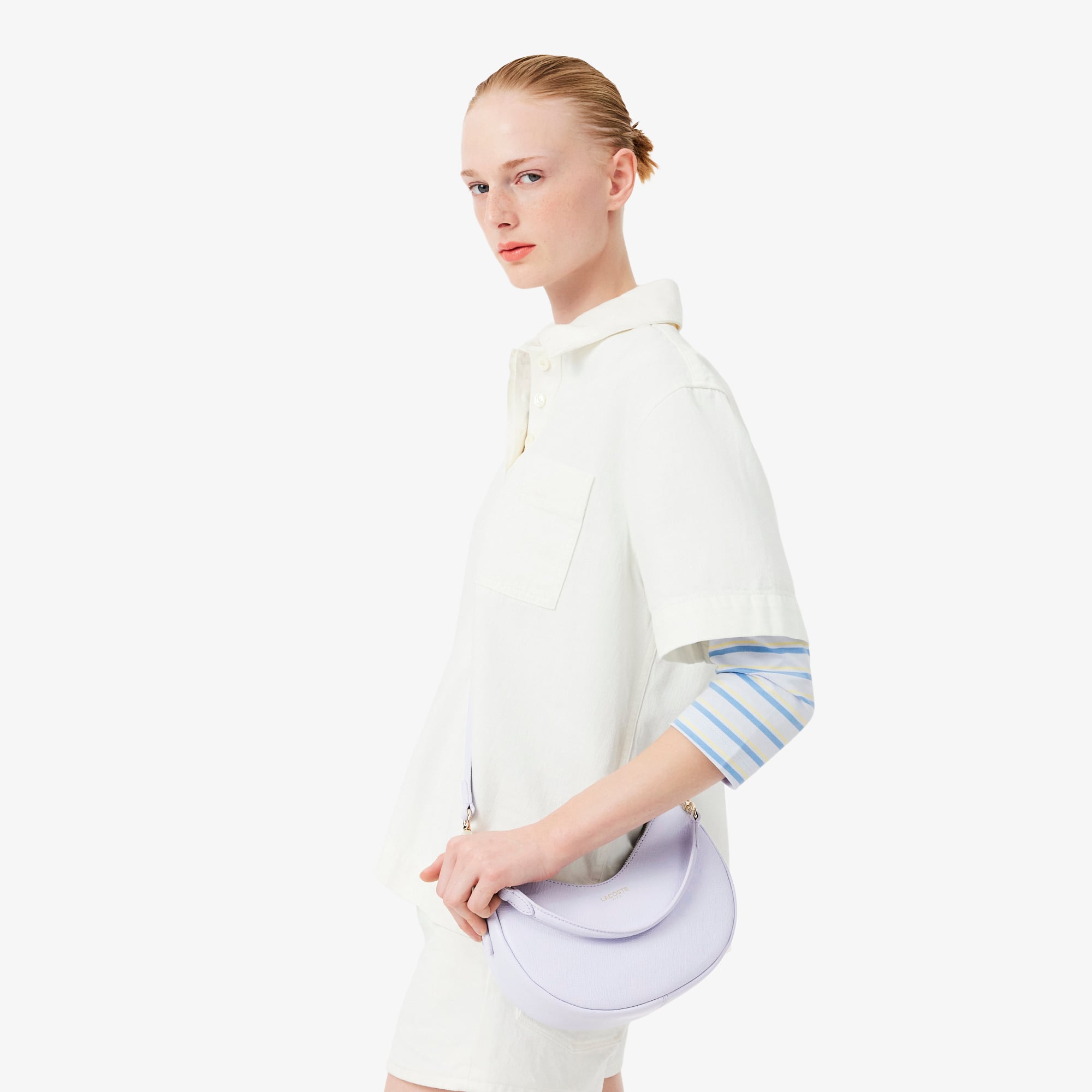 Túi Đeo Vai Bán Nguyệt Lacoste Nữ Champs-Élysées Size Nhỏ