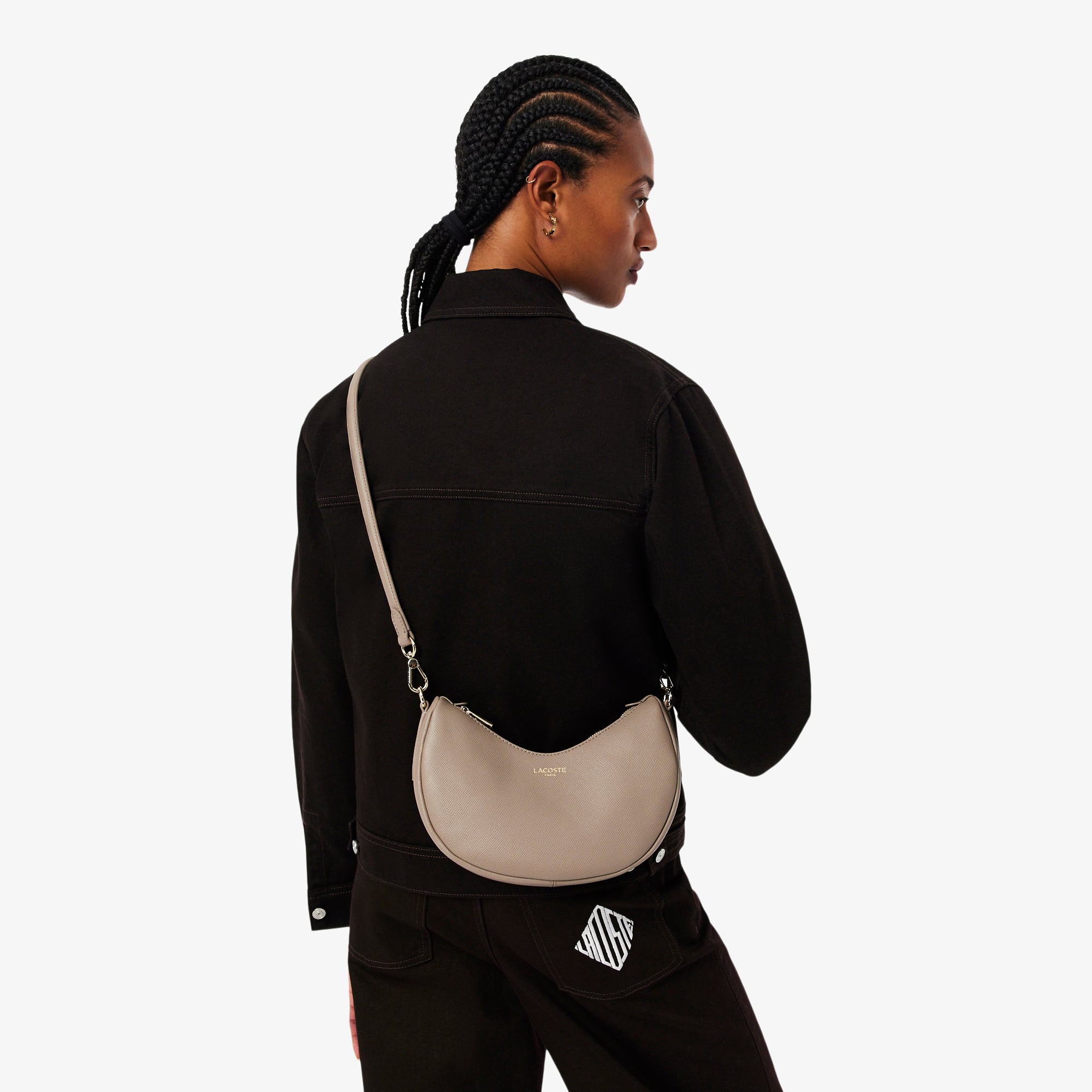 Túi Đeo Vai Bán Nguyệt Lacoste Nữ Champs-Élysées Size Nhỏ