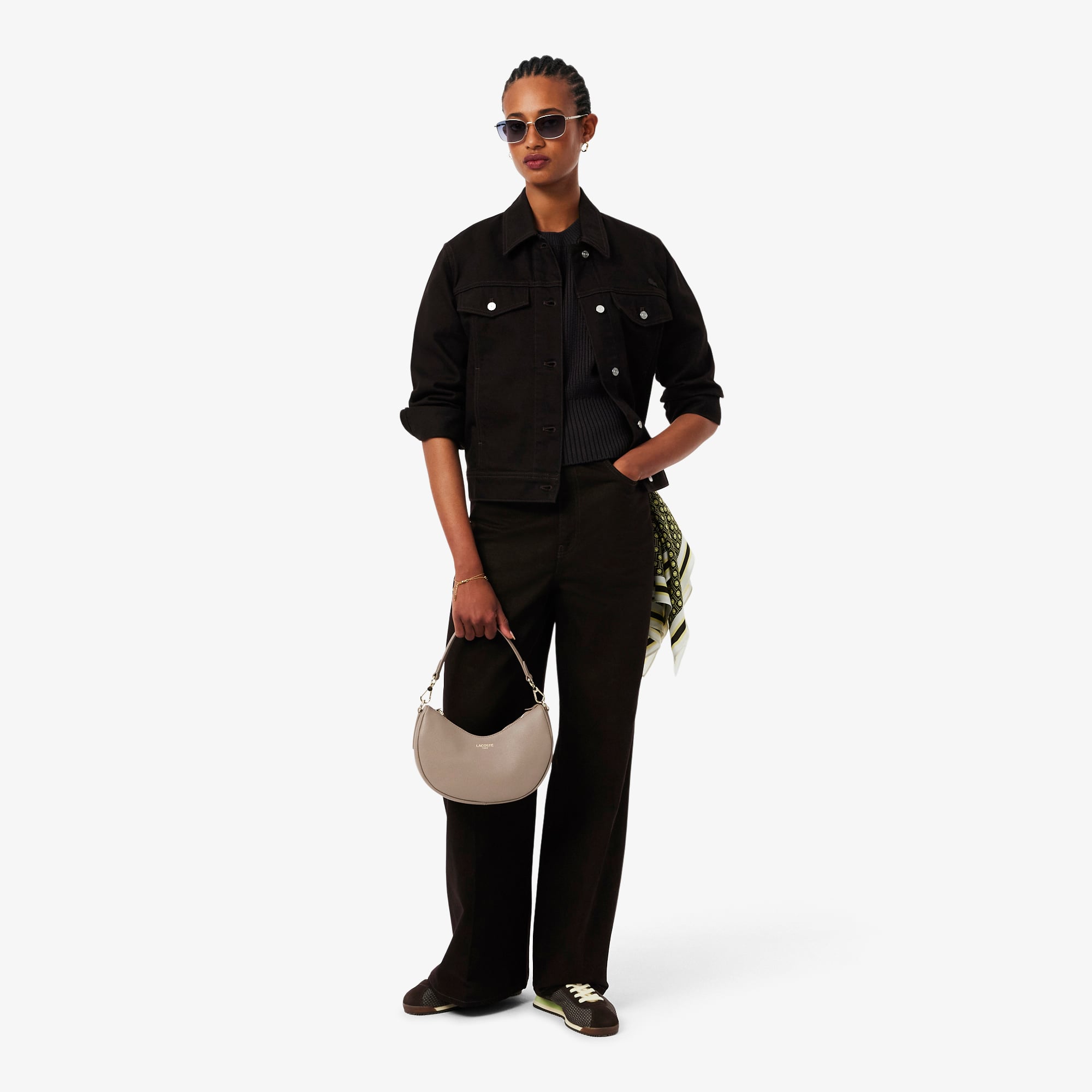 Túi Đeo Vai Bán Nguyệt Lacoste Nữ Champs-Élysées Size Nhỏ