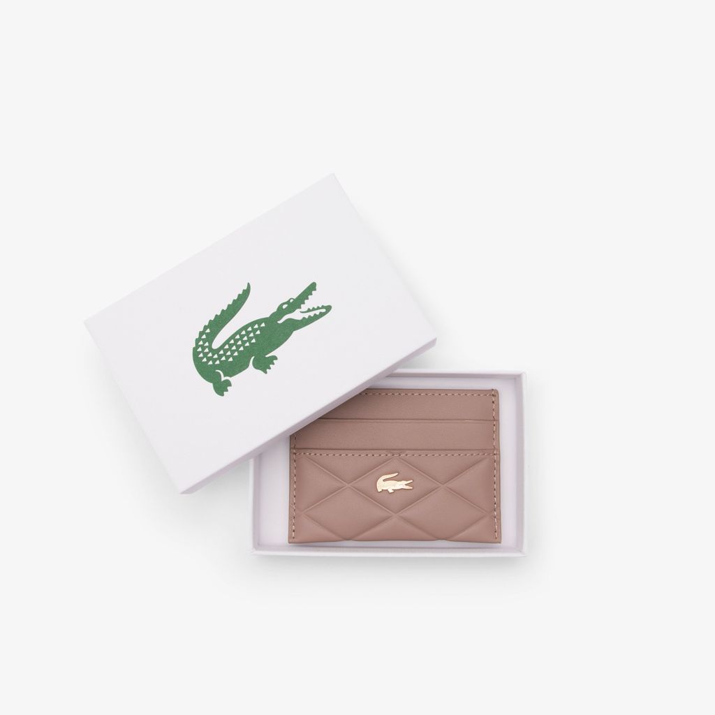 Ví Đựng Thẻ Lacoste Nữ Chất Liệu Da Cá Sấu