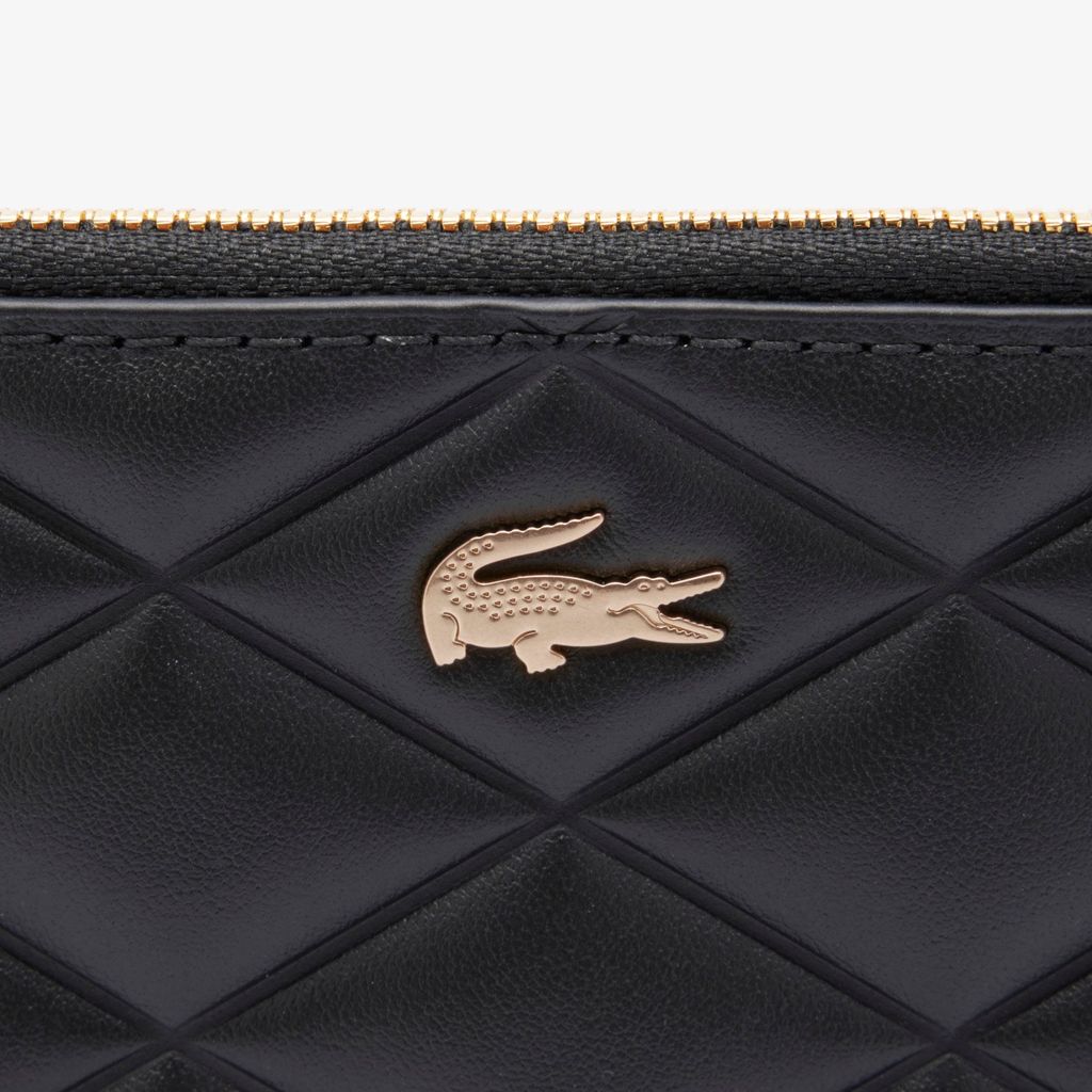 Ví Đựng Tiền Xu Lacoste Nữ Chất Liệu Da Cá Sấu