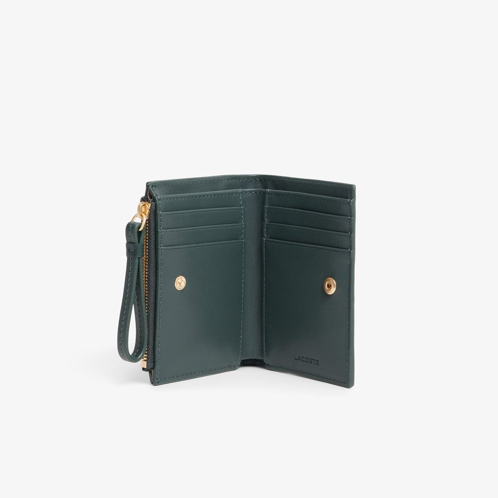 Ví Đựng Tiền Xu Lacoste Nữ Chất Liệu Da Cá Sấu