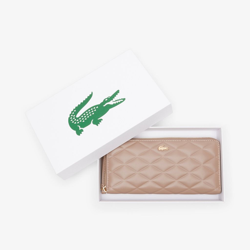 Ví Lacoste Nữ Chất Liệu Da Cá Sấu Cỡ Lớn