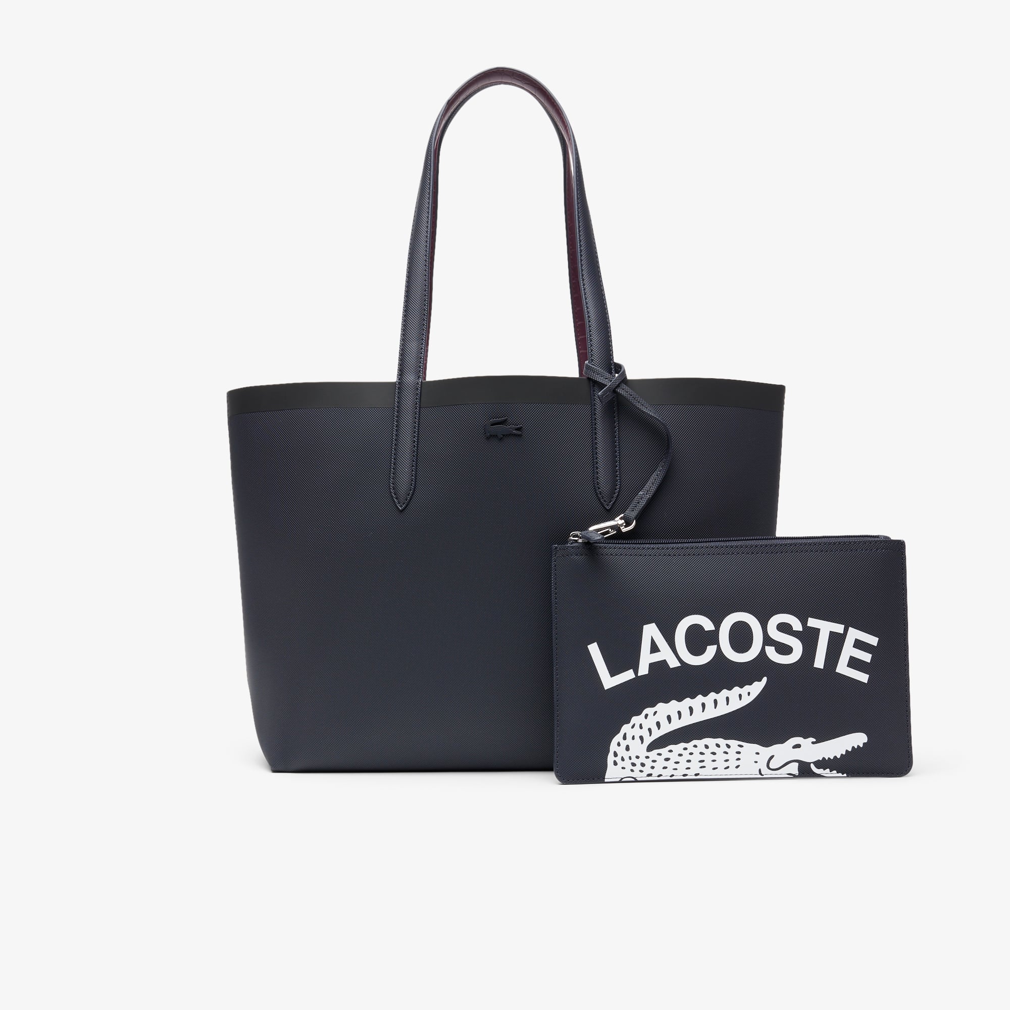 Túi Tote Lacoste Nữ Anna Có Thể Đảo Ngược Hiệu Ứng Cá Sấu