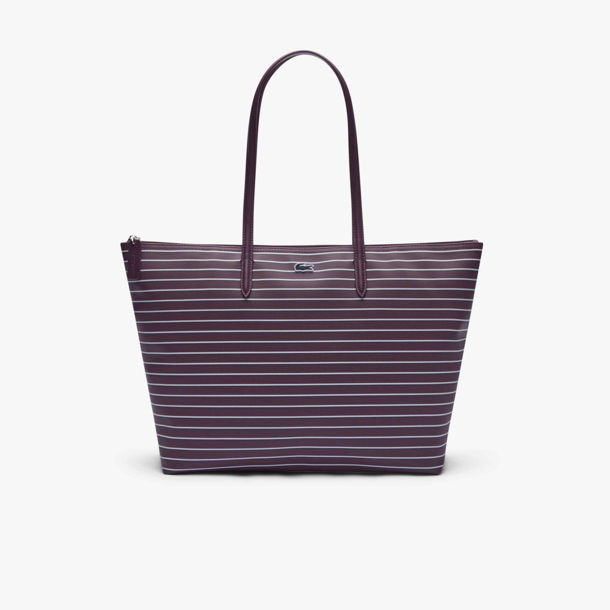 Túi Tote Lacoste Nữ L.12.12 Concept Size Lớn Có Sọc