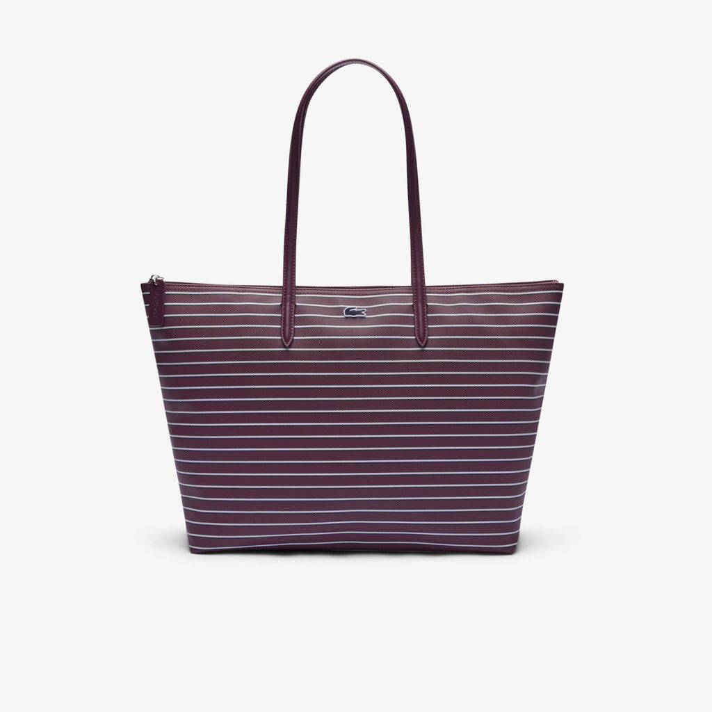 Túi Tote Lacoste Nữ L.12.12 Concept Size Lớn Có Sọc