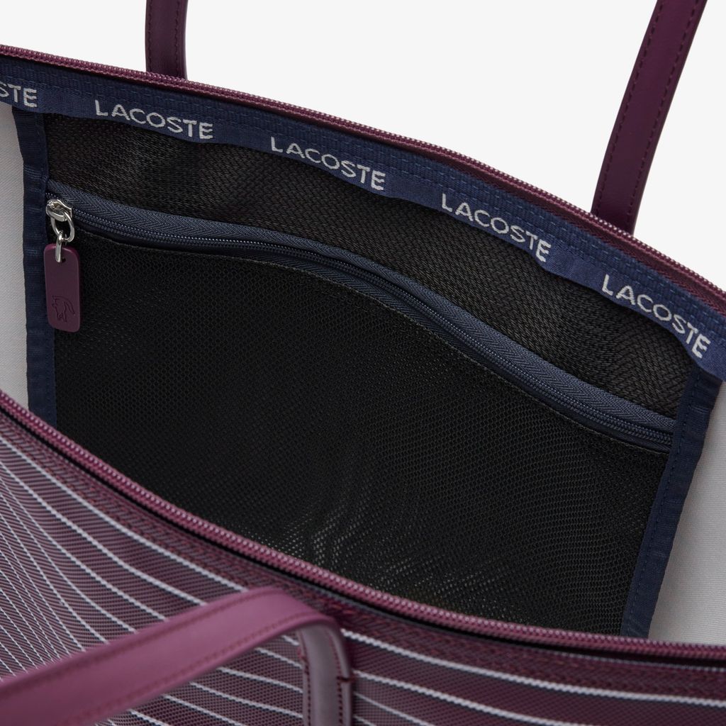 Túi Tote Lacoste Nữ L.12.12 Concept Size Lớn Có Sọc