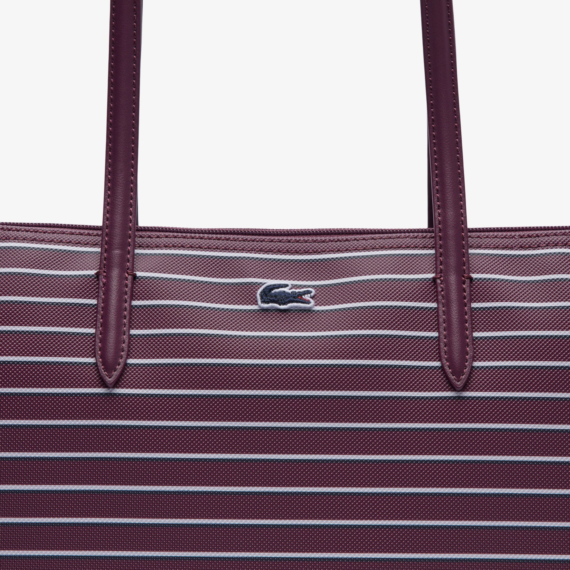 Túi Tote Lacoste Nữ L.12.12 Concept Size Lớn Có Sọc
