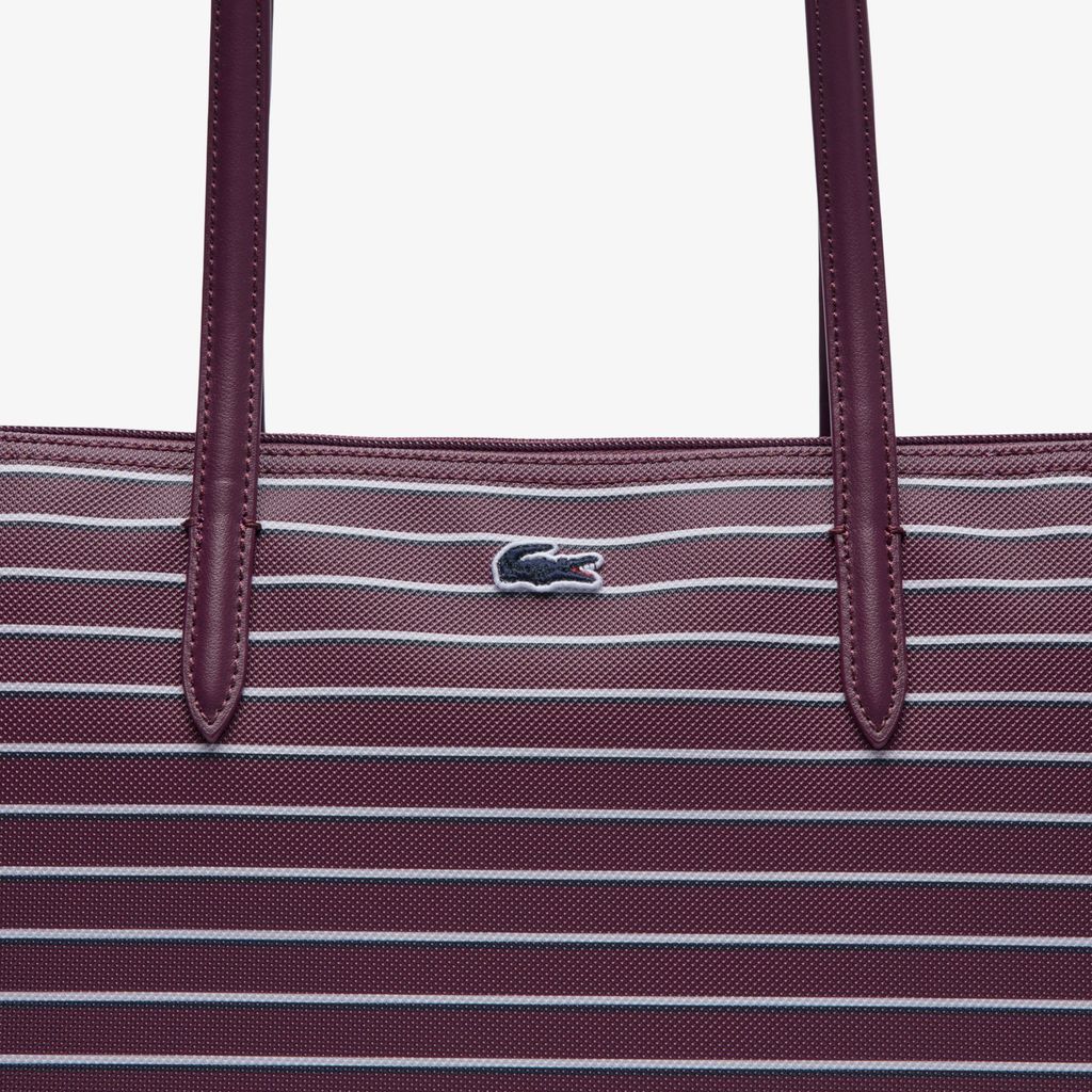 Túi Tote Lacoste Nữ L.12.12 Concept Size Lớn Có Sọc
